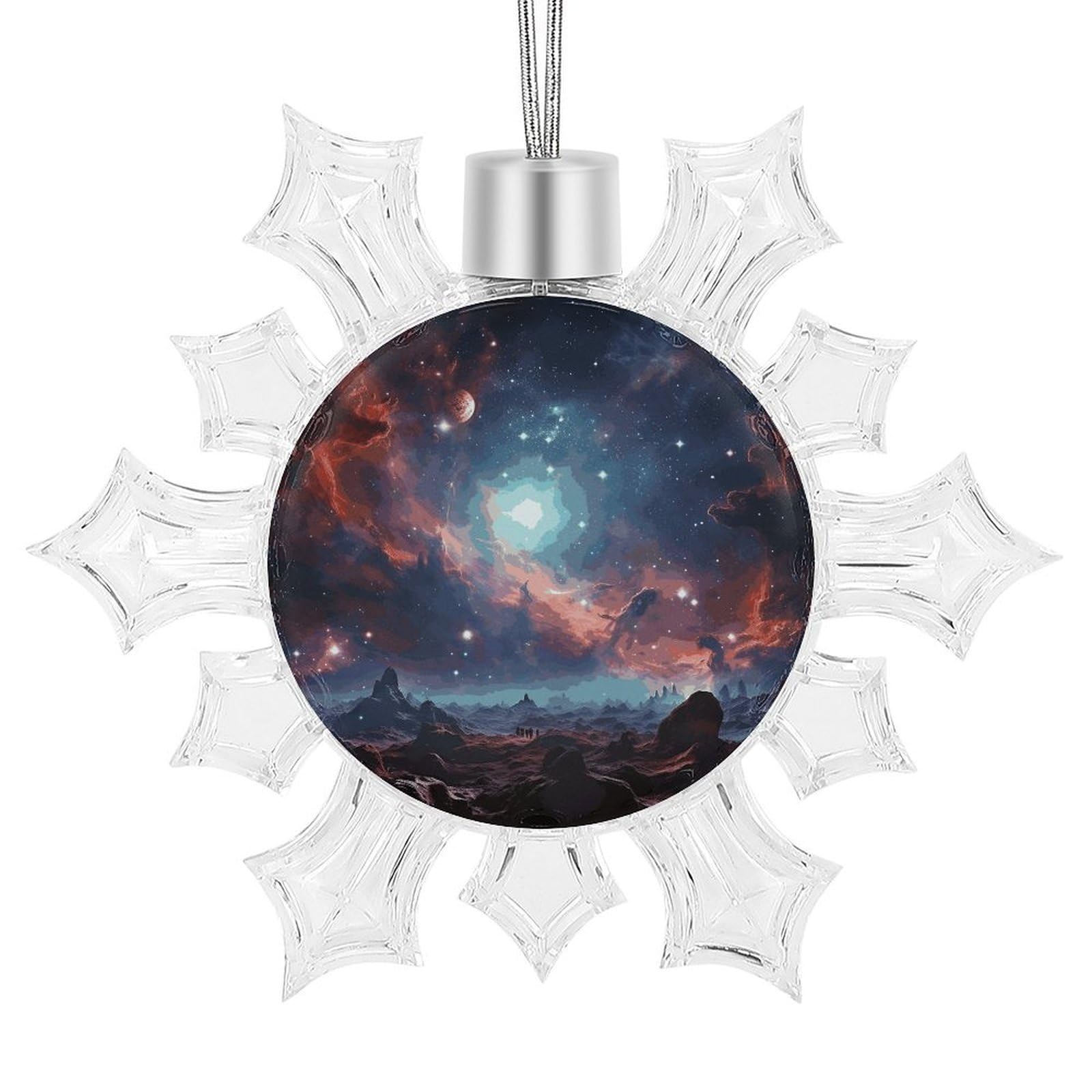 Space with Cluster Snowflake Ornaments Cute Snowflake Pendant Exquisite Christmas Tree Ornaments for Christmas Weddings New Year Birthday Holiday Celebration