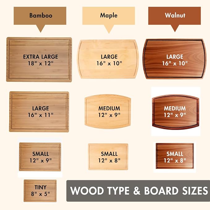 Tabla de cortar rectangular de nogal personalizada miniatura 4