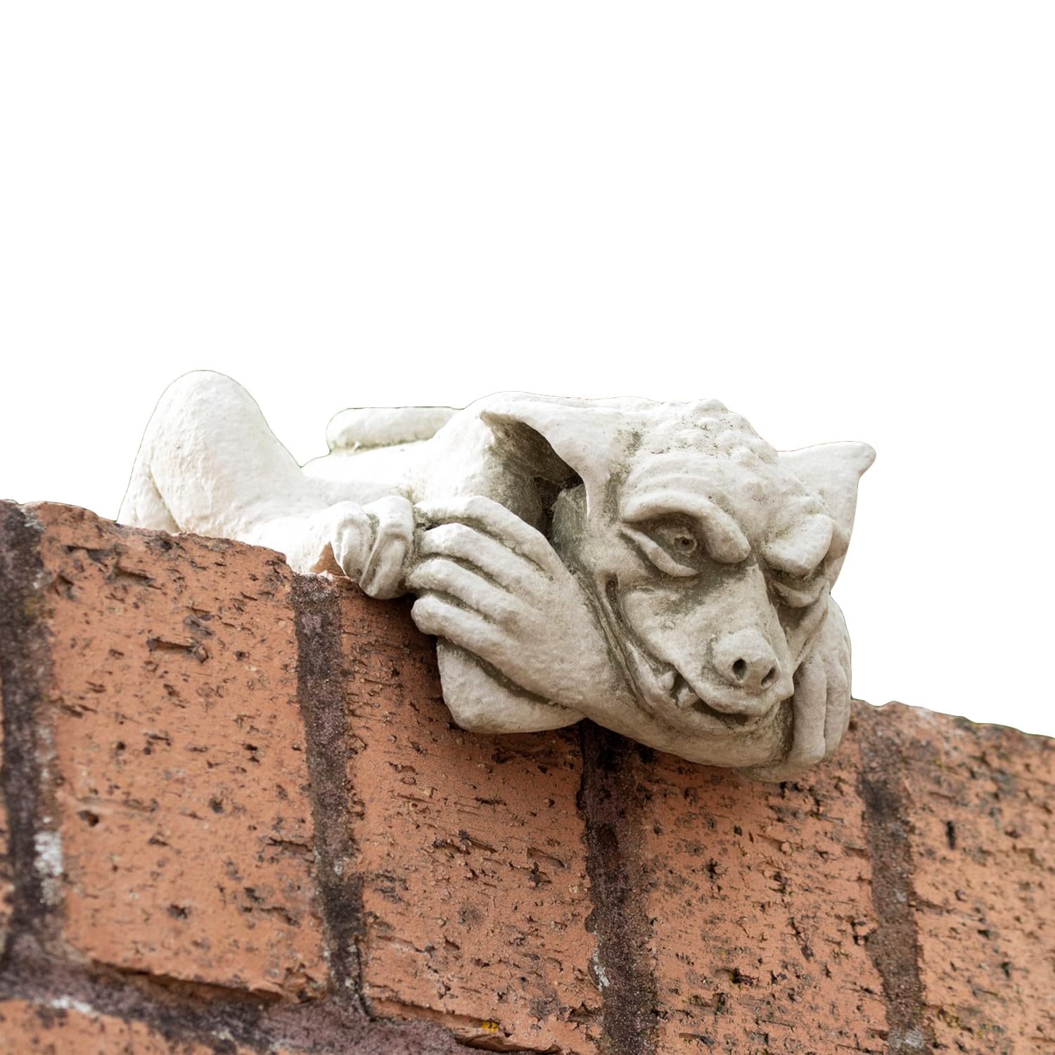 Darthome Grey Gothic Peeping Gargoyle Gremlin Stone Outdoor Garden Statue Ornament Sculpture