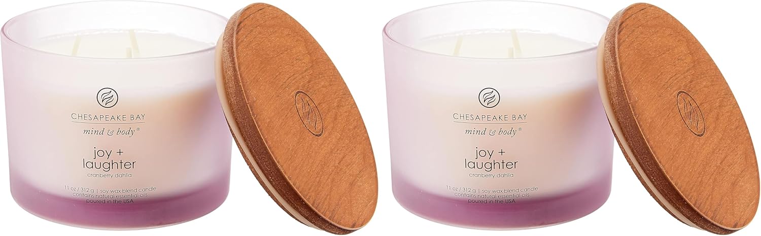 Chesapeake Bay Candle Joy + Laughter Cranberry Dahlia (2-pack)