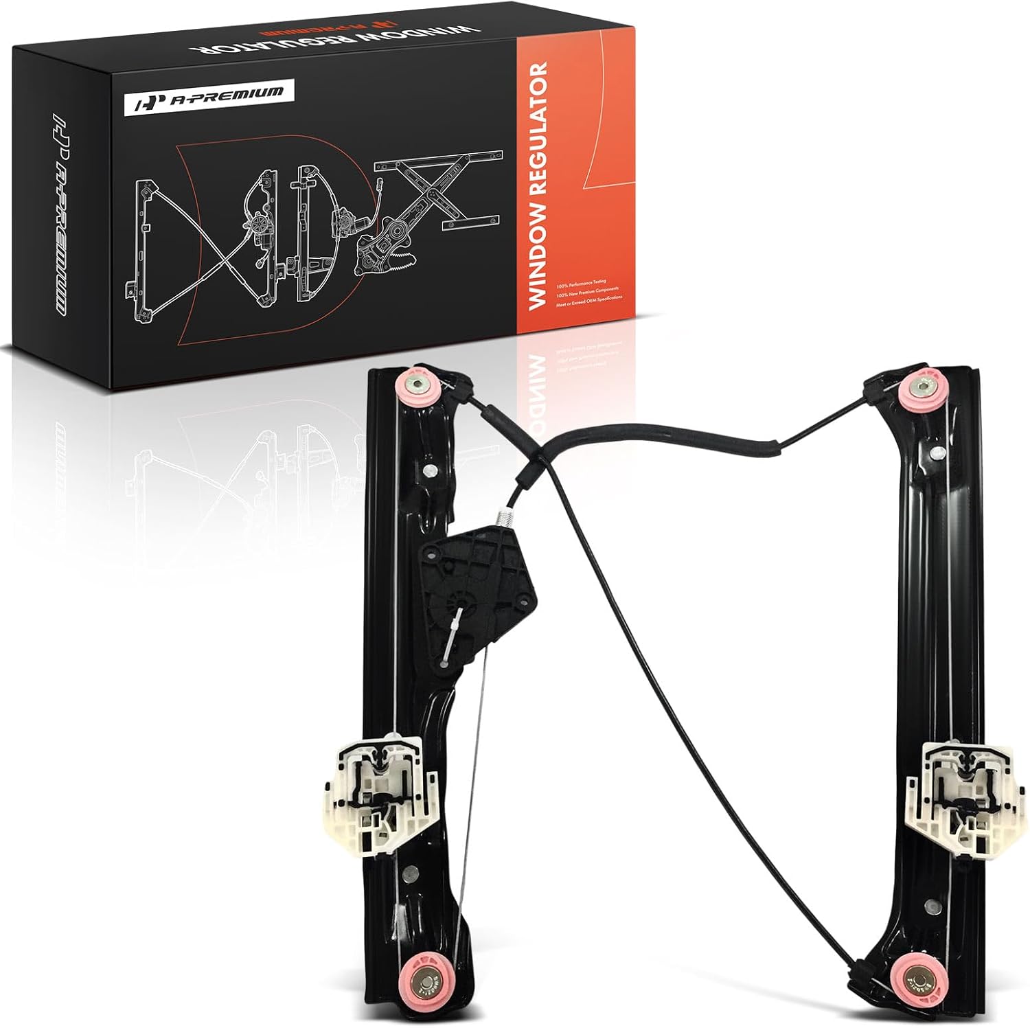 A-Premium Front Left Driver Side Electric Power Window Regulator Without Motor Compatible with Mini F54 Series Cooper Clubman 2016-2024