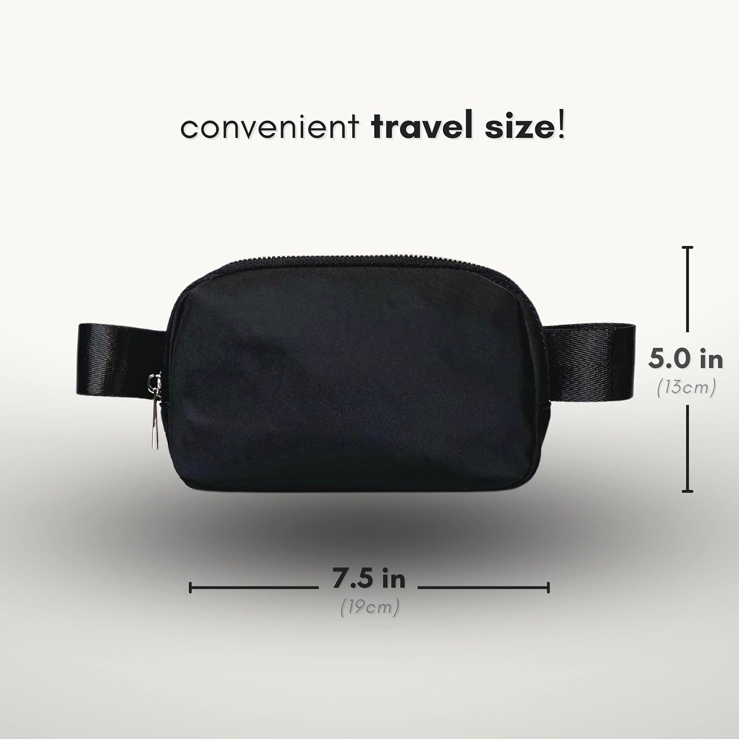 Boutique Belt Bag | Crossbody Fanny Pack for Women Fashionable | Cute Mini Everywhere Bum Hip Waist Pack | Fashion Travel Chest Bag | Silver Accessories | Adjustable Small Strap | Black - Image 3