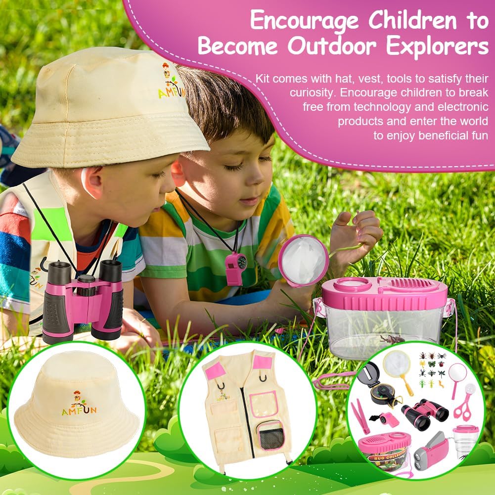 Kit Exploration Enfant 8 Pièces - Loupe, Boussole, Jumelles - Aventure Nature Extérieur