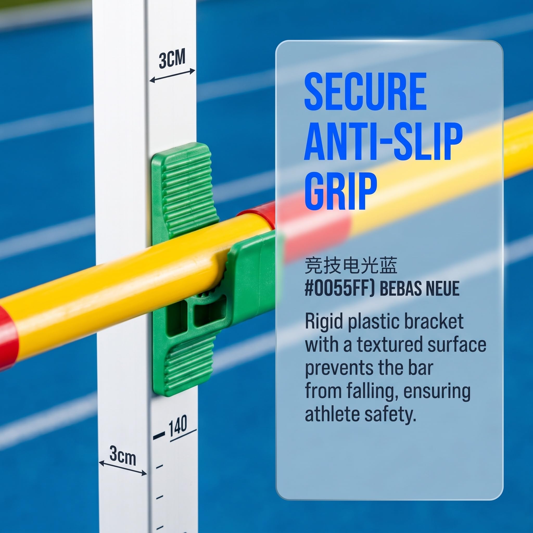 Supporti Portatili per Il Salto in Alto, Supporti per Allenamento Agonistico per Il Salto in Alto A Scuola, Regolabili da 50 A 200 Cm, per Atletica, Scuola, Stadio. Asta Non Inclusa.