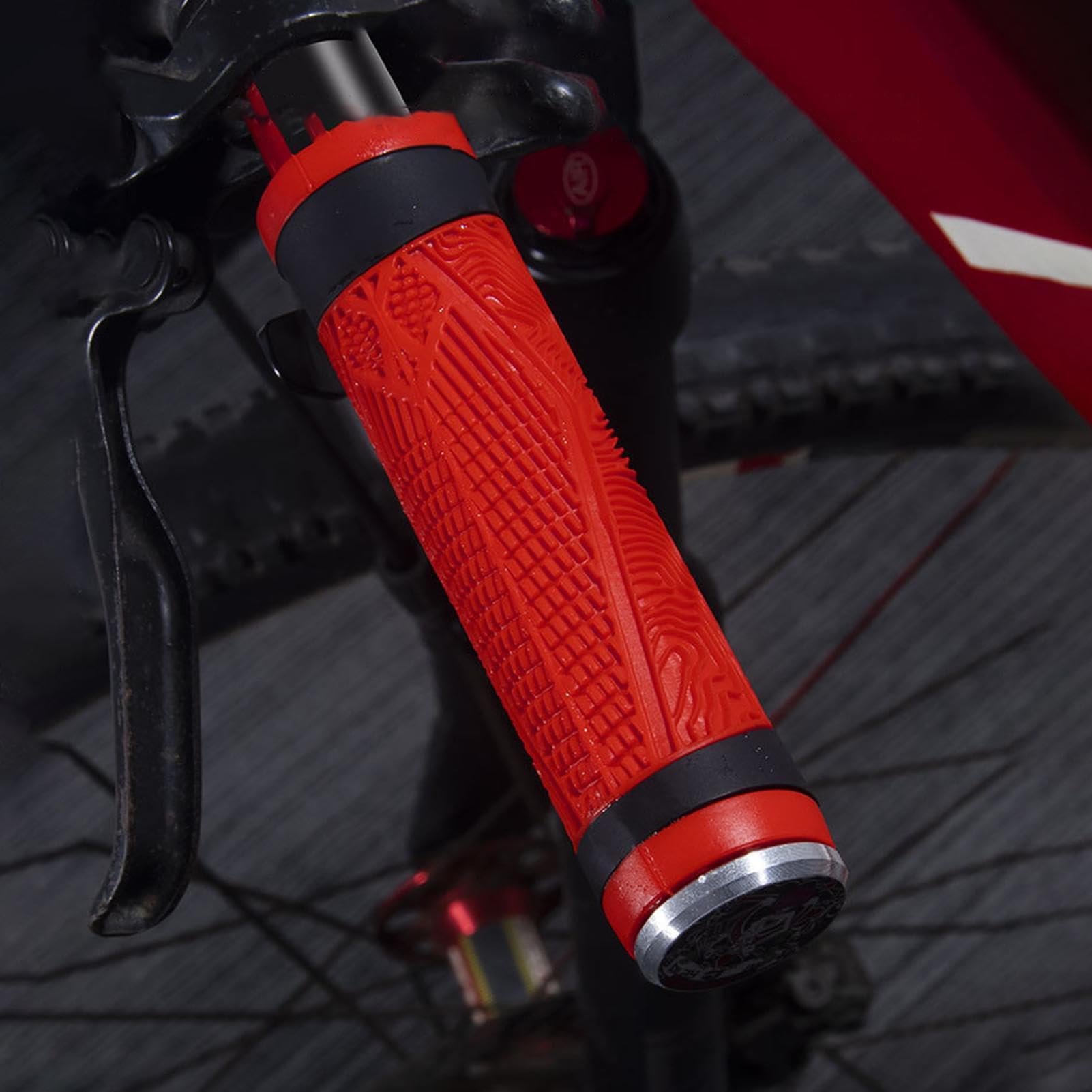 Coprimanopole manubrio bici 117mm Morbido MTB End Grips Protector Giallo 1 paio
