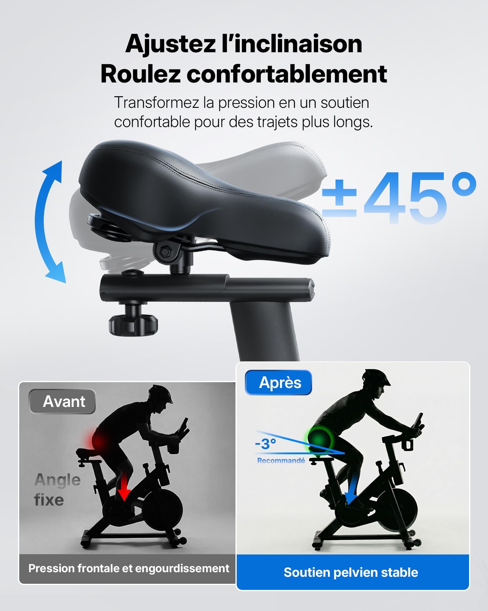 MERACH Vélo d'Appartement pour la Maison - Vélo de Fitness d'Intérieur Silencieux avec Résistance Réglable, Écran LCD, Siège Confortable, pour Entraînement Cardio, App Exclusive, Capacité Max 136KG