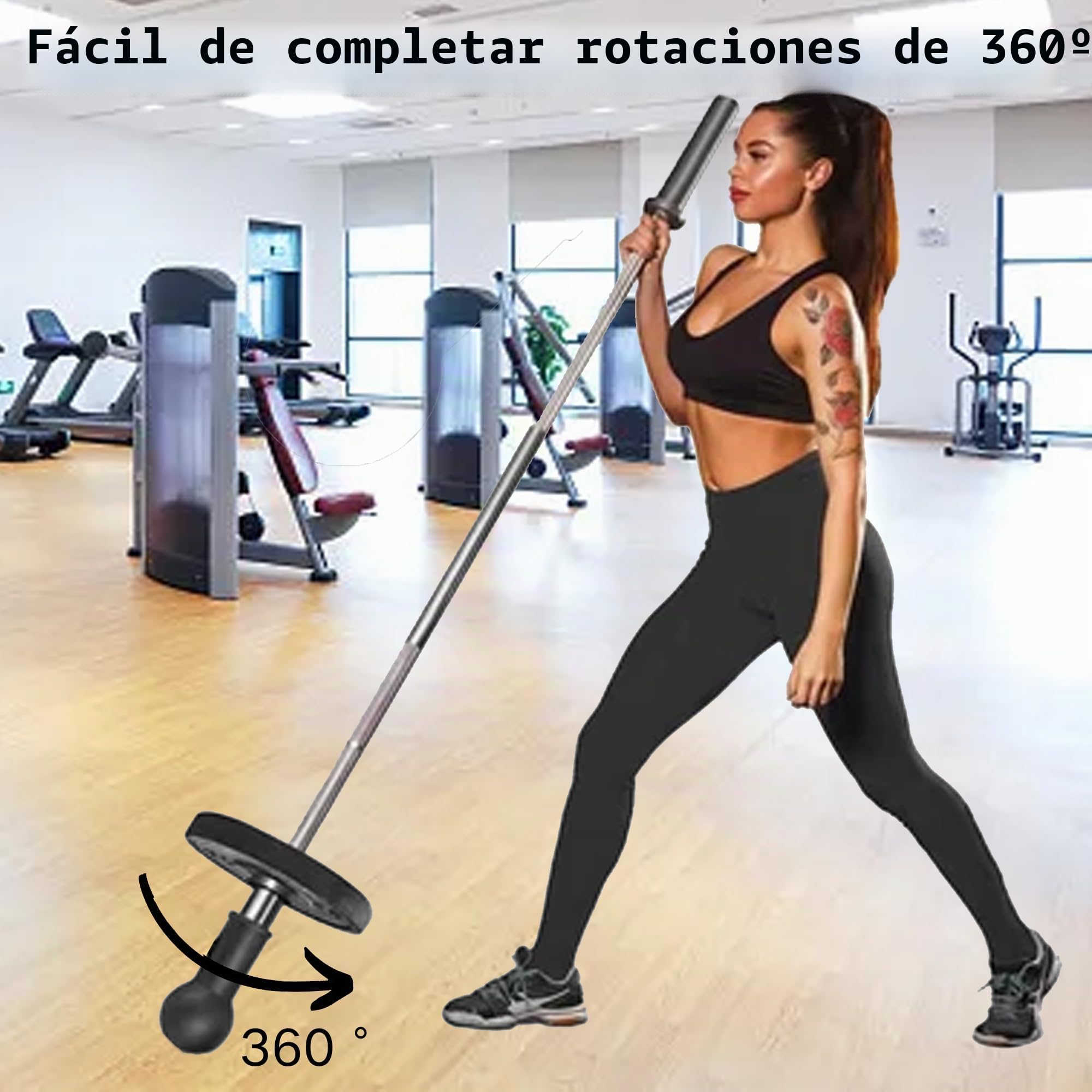 SUQ Accesorio Landmine Compatible con barras olímpicas de 2 pulg, rotación de 360°, mancuerna de barra de goma, resistente y fácil de usar, para fila de prensa, rotación, sentadilla dividida, barra de