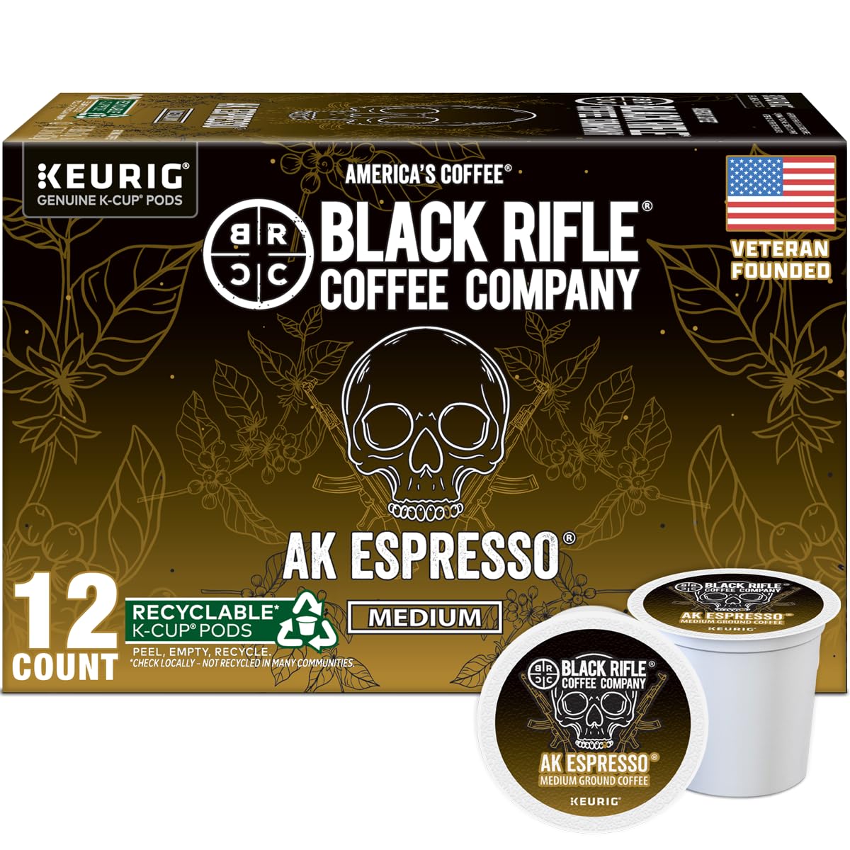 Amazon.com: Black Rifle Coffee Company AK Espresso, 12 Count