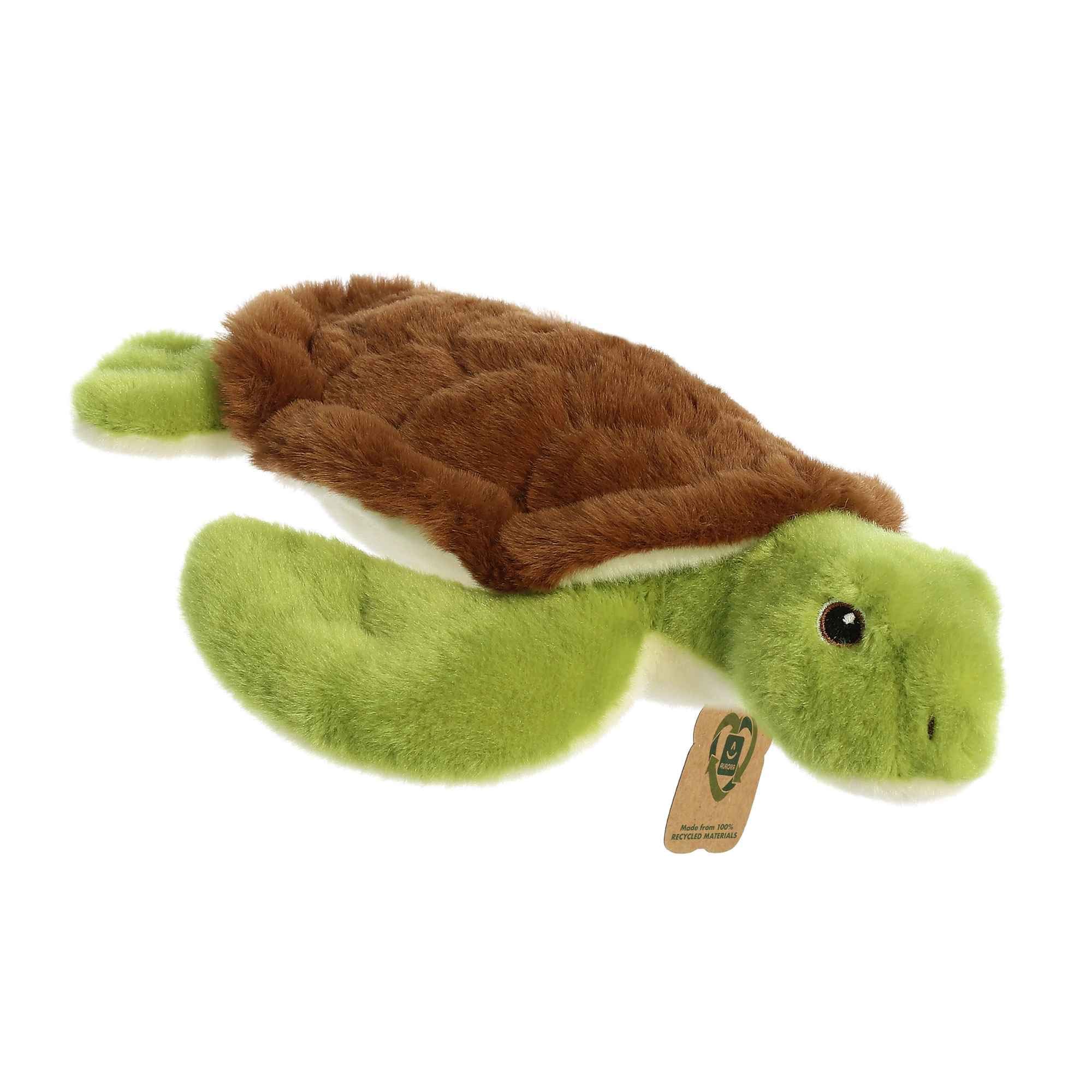 Aurora(r) Eco-Friendly Eco Nation(tm) Sea Turtle Stuffed Animal - Environmental Consciousness - Recycled Materials - Green 10.5 Inches - Image 6