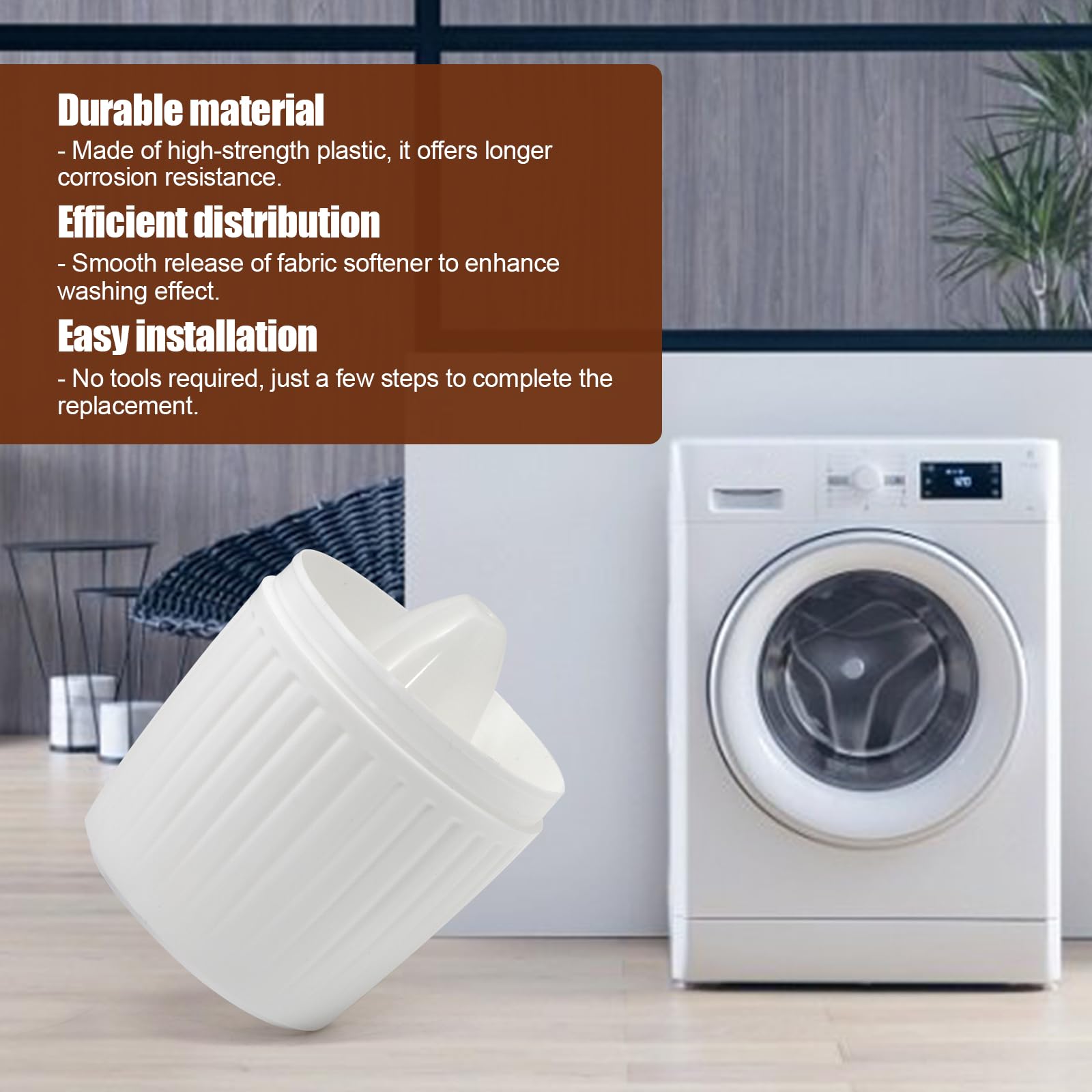 Dispensador de suavizante de tela blanco para lavadoras de carga superior, apto para Whirlpool W10850126, sustituye a W10680195 y W10777971
