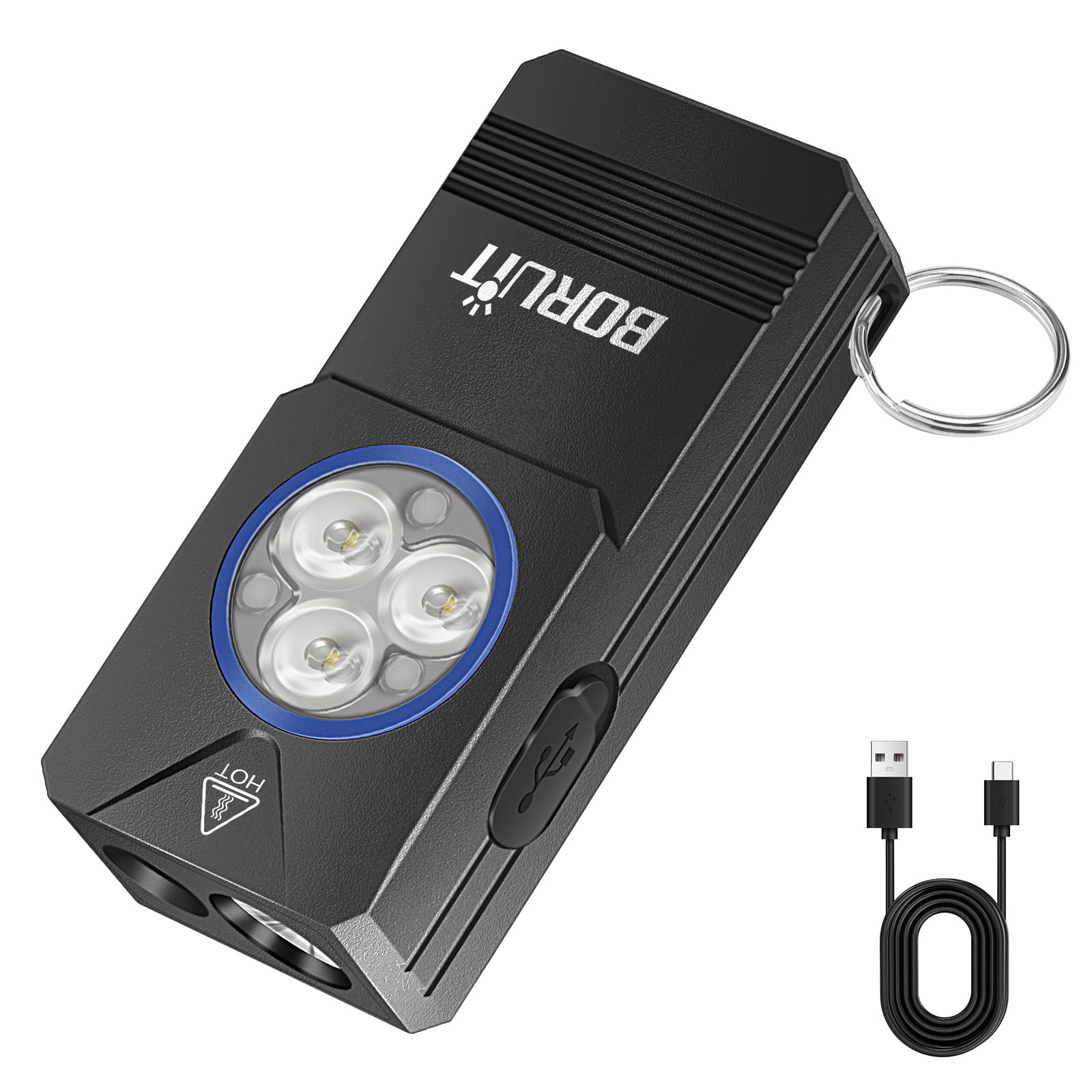 Amazon.co.jp: BORUIT EV30 EDC 懐中電灯クリップオン、小型懐中電灯