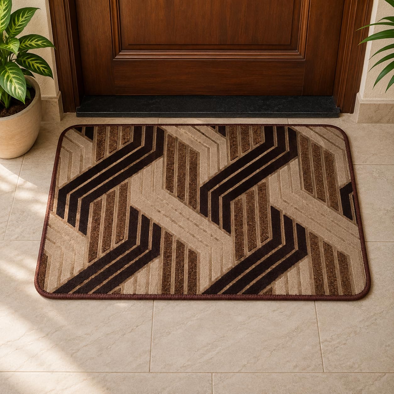 Grey Gold Kitchen Mats - Set of 2 -8
