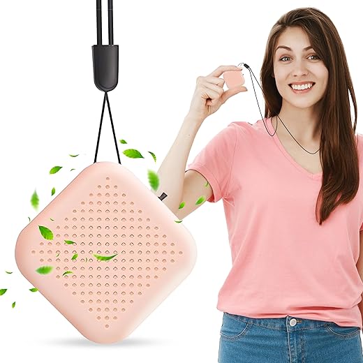 Portable Wearable Air Purifier Necklace for Travel, Personal Ionic Air Cleaner, USB Rechargeable Mini Air Purifier for Office, Car & Outdoor, Filterless Design, 120 Hours Runtime