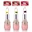 BKPPLZP 3 Pack Crystal Flower Jelly Lipstick,Magic Color Changing Lipstick,PH Clear Temperature Color Changing Lip Gloss,Lip Balm,Long Lasting Nourishing Moisturizing Lip Stick Set E
