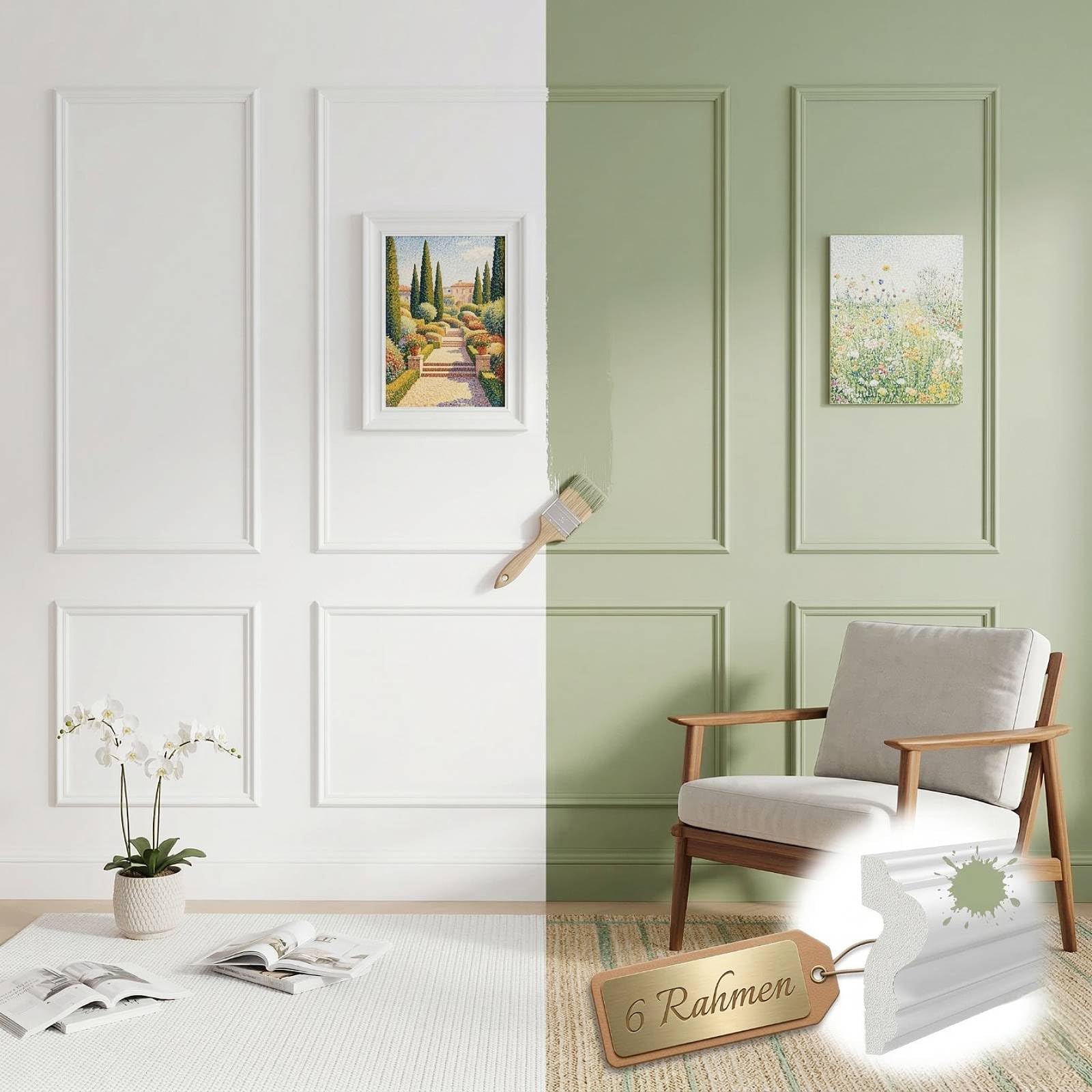 Moulures murales pour chambre et salon créez une ambiance chic 6 cadres