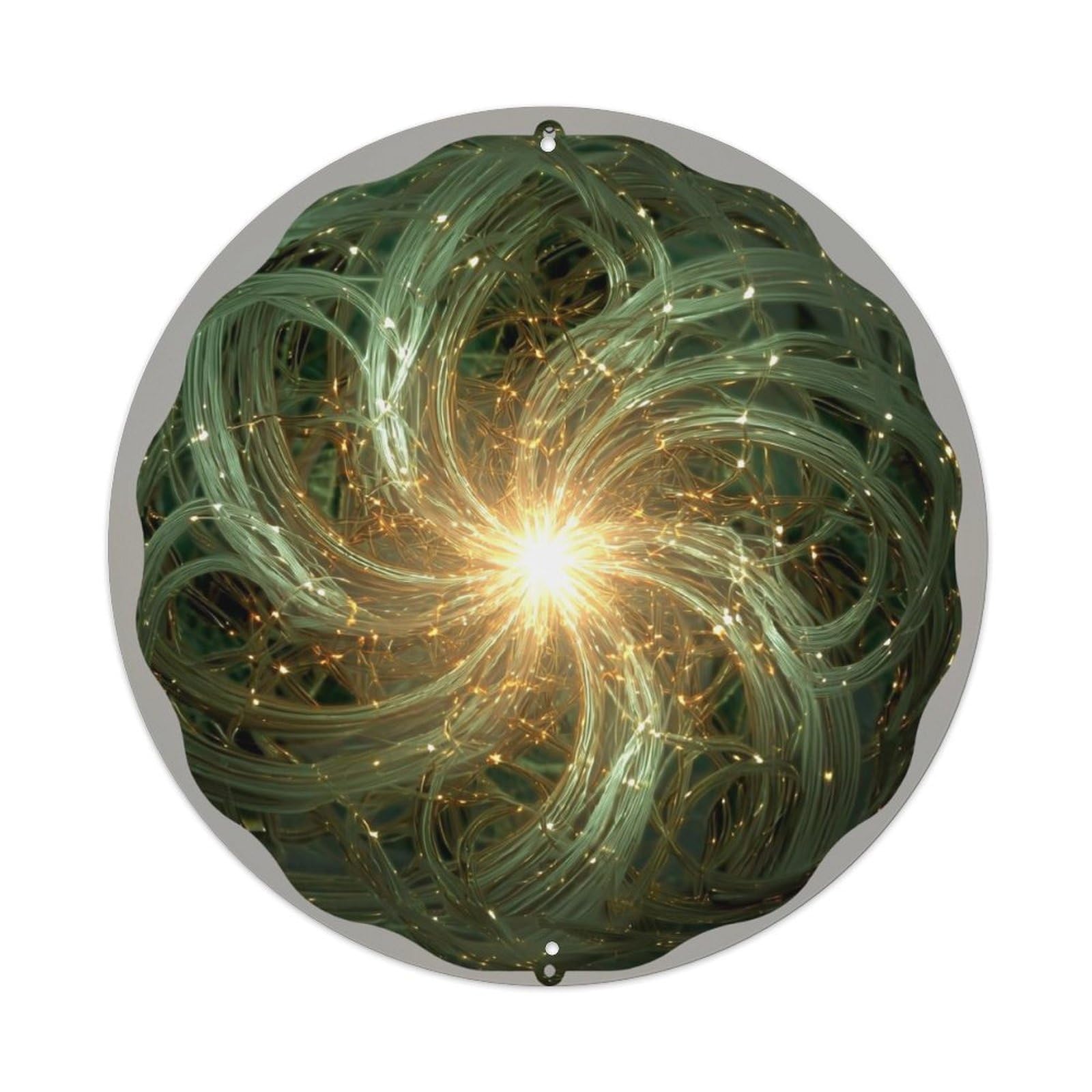 Jdyaojiesheng Vintage Swirling Light Patterns Orb Design Round Tin Sign Retro Metal Wall Decor Metal Poster, Home Bar Garage Farmhouse Cafe Wall Art Decoration 8X8inch