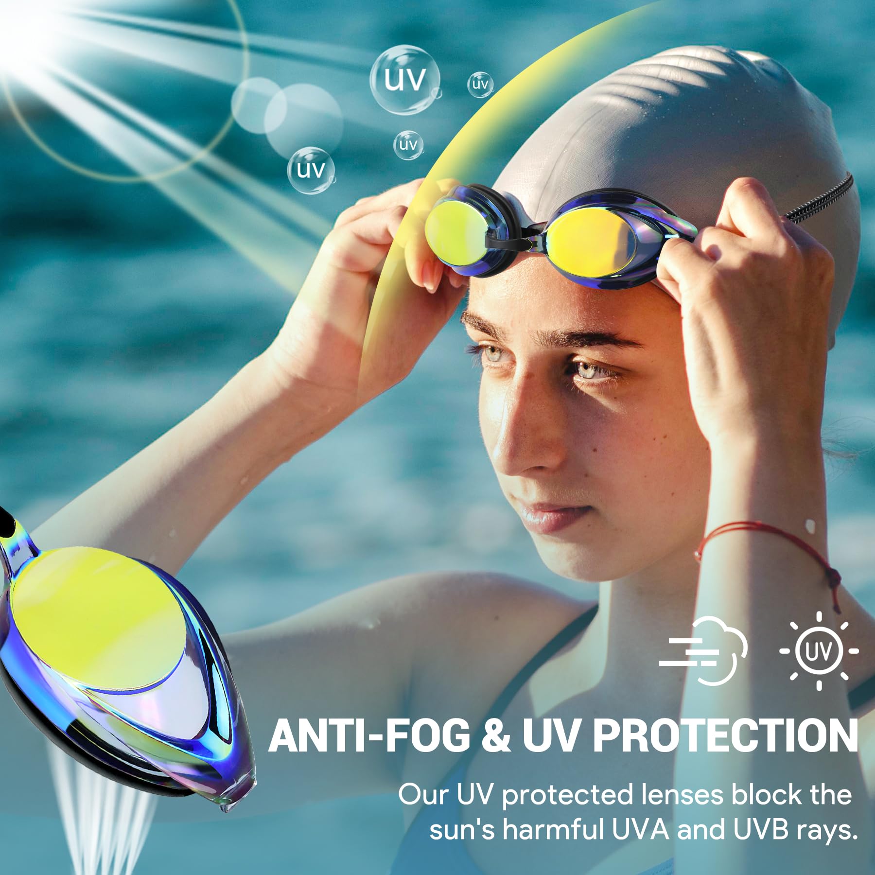 Gafas de natación sin fugas antivaho 0008