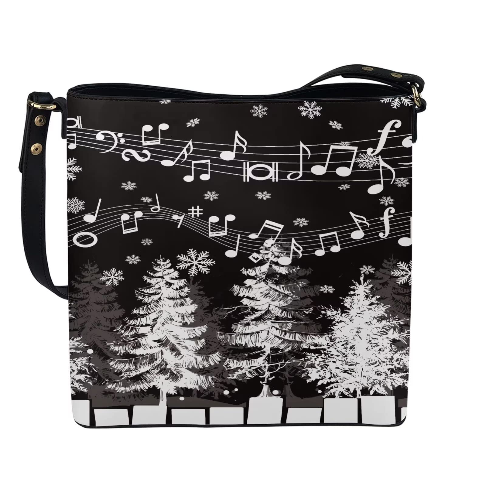 HUGS IDEA Handbags for Women Large Capacity Hobo Bags Leather Bucket Top-handle Purse