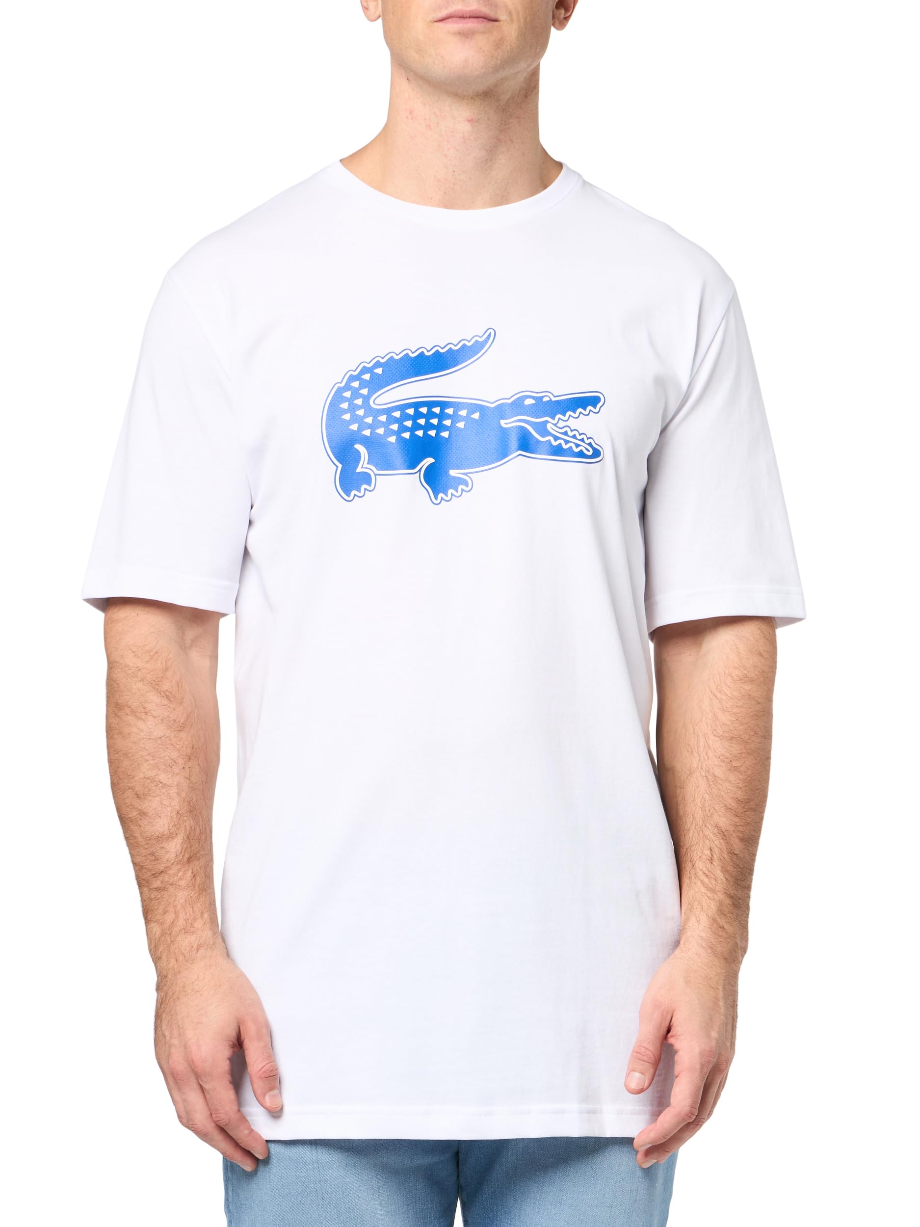 Lacoste Big & Tall Print Cotton T-Shirt Camiseta de algodón con Estampado Grande y Alto Hombre (Pack de 1)