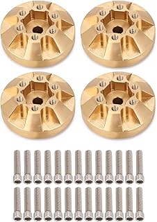 INJORA RC Hex Hub Brass Wheels Hex Hub Adapter 12mm 4pcs for 1/10 RC Crawler Car 1.9 2.2 Wheel Rim Axial SCX10 90046 TRX4