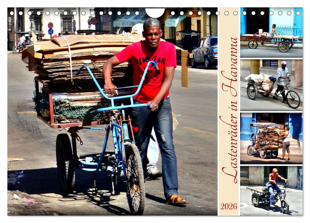 Cargo bikes in Havana UK-Version (Wall Calendar 2026 DIN A4 Landscape), CALVENDO 12 Month Wall Calendar — image 1
