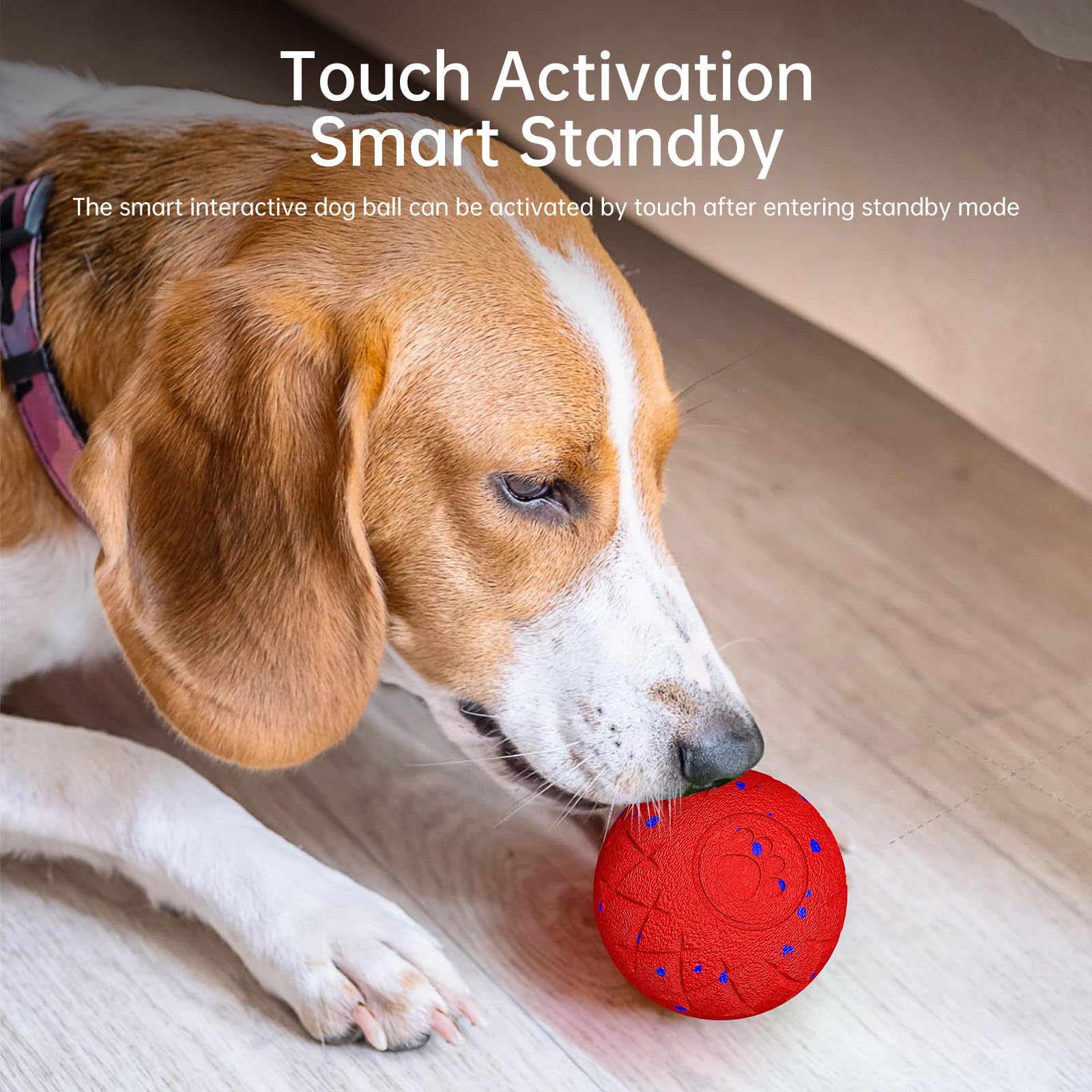 Balle interactive pour chien, mouvement automatique, rebondissement et rotation, indice d'étanchéité IP54, balle roulante active pour chiens de taille moyenne et grande [2025] rechargeable par