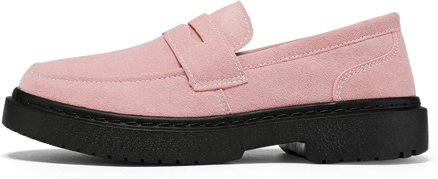 BEAUSEEN Women's Suede Penny Loafers Casual Lightweight Slip On - Comfortable Walking Shoes,Chic Flat for Work & Travel - Image 3