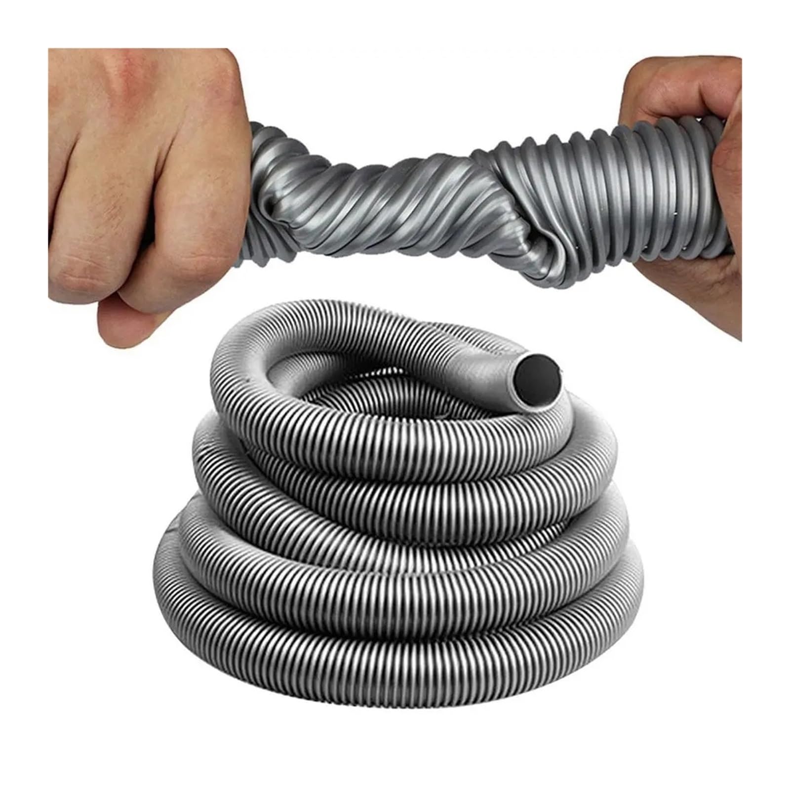 3 Meter/5 m Staubsaugerschlauch, Innendurchmesser 32 mm, Wellschlauch(Black-5m)