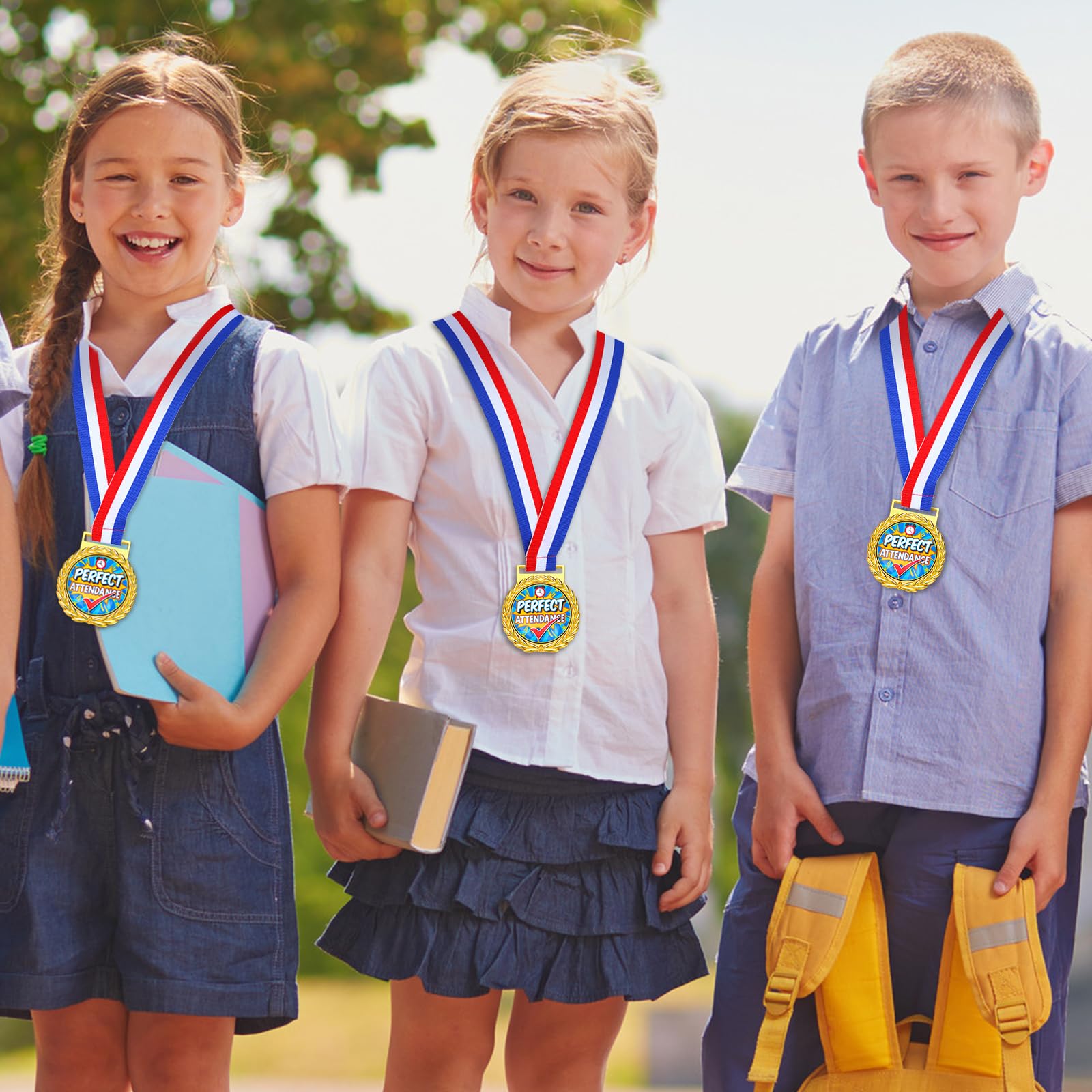 30 medallas de oro para ganadores de premios, medallas de premio con cinta para el cuello, premio de trofeo para estudiantes y niños, ganadores de eventos de competencia educativa