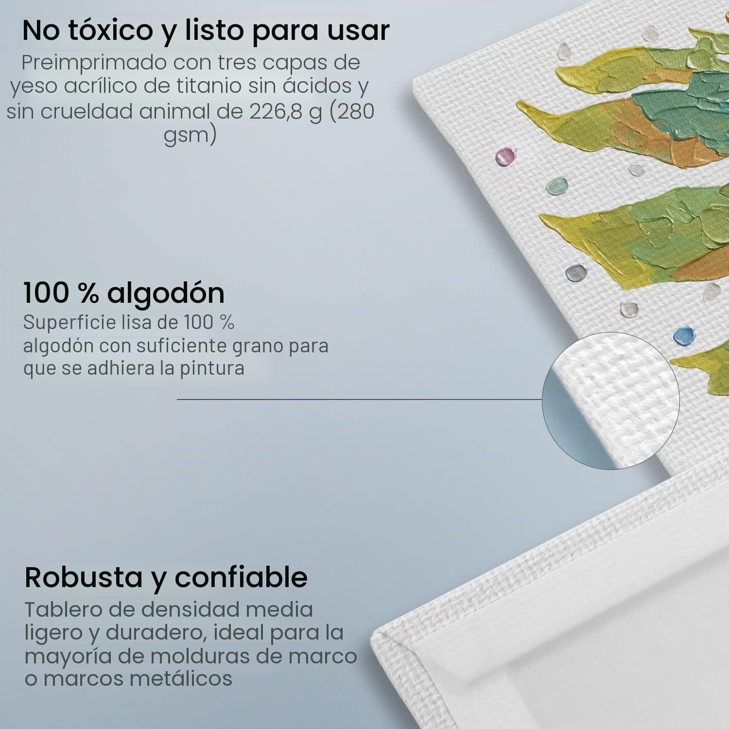 Arteza Paneles de lienzo para pintar | 22,86x30,48 cm | Pack de 14 | 100% algodón | Tablillas enteladas para óleo, acrílicos y medios húmedos| Para artistas profesionales, aficionados y principiantes