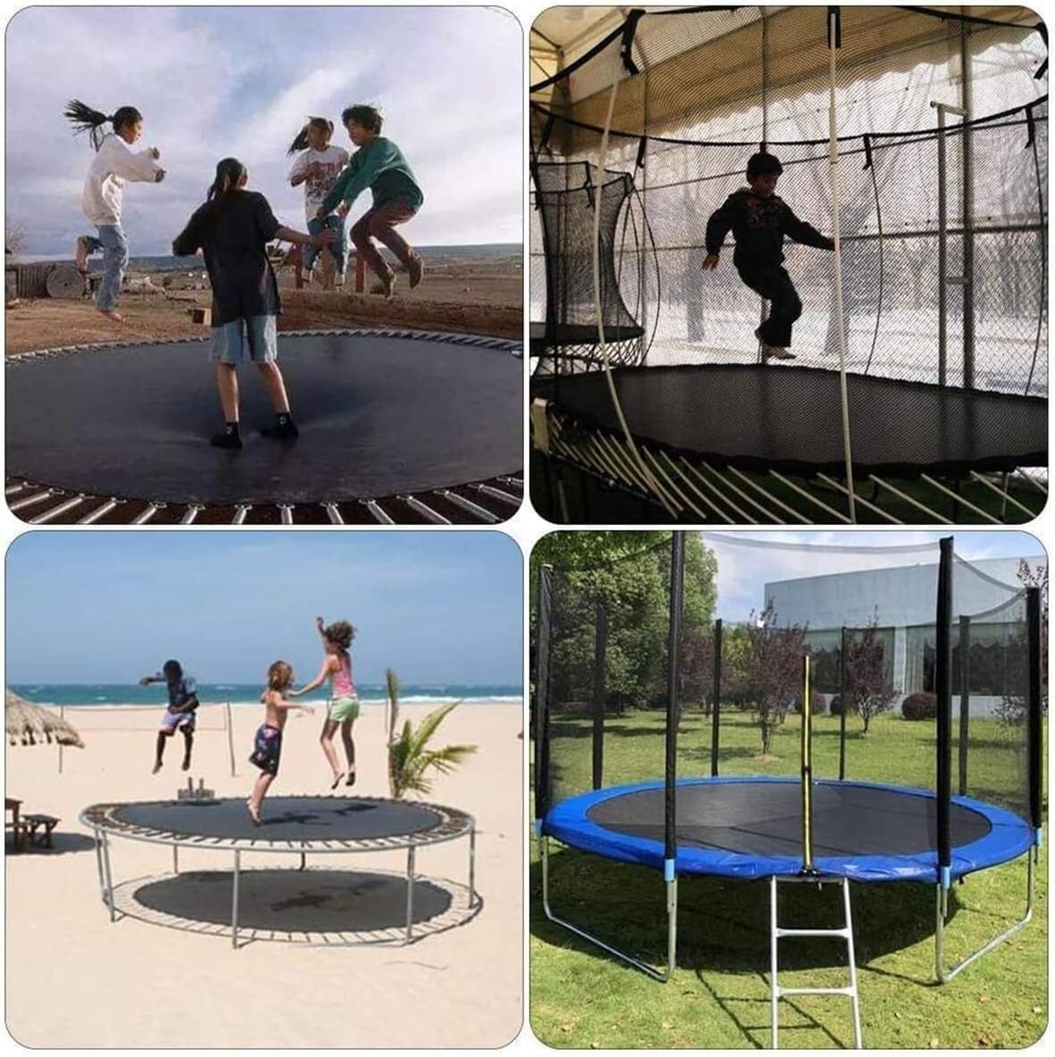 Accessori per trampolini Tappetini di ricambio for trampolino, tappetini da salto for trampolino, teli da salto for trampolini rotondi Sostituzione del coperchio della molla del trampol(14ft - (88 buc