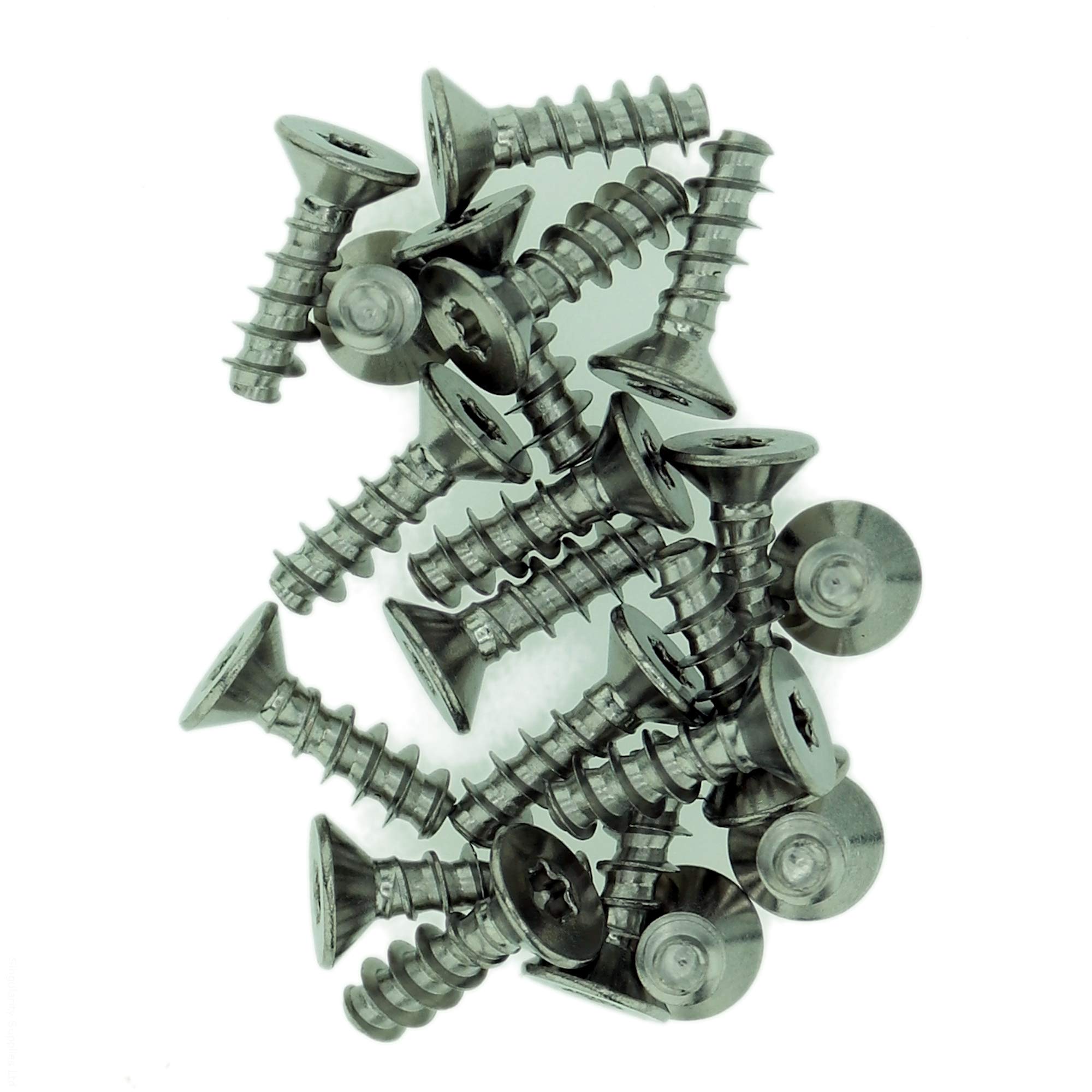 D5 (5mm x 16mm) TX Countersunk Screws for Plastic - Stainless Steel (A2) (Pack of 20)