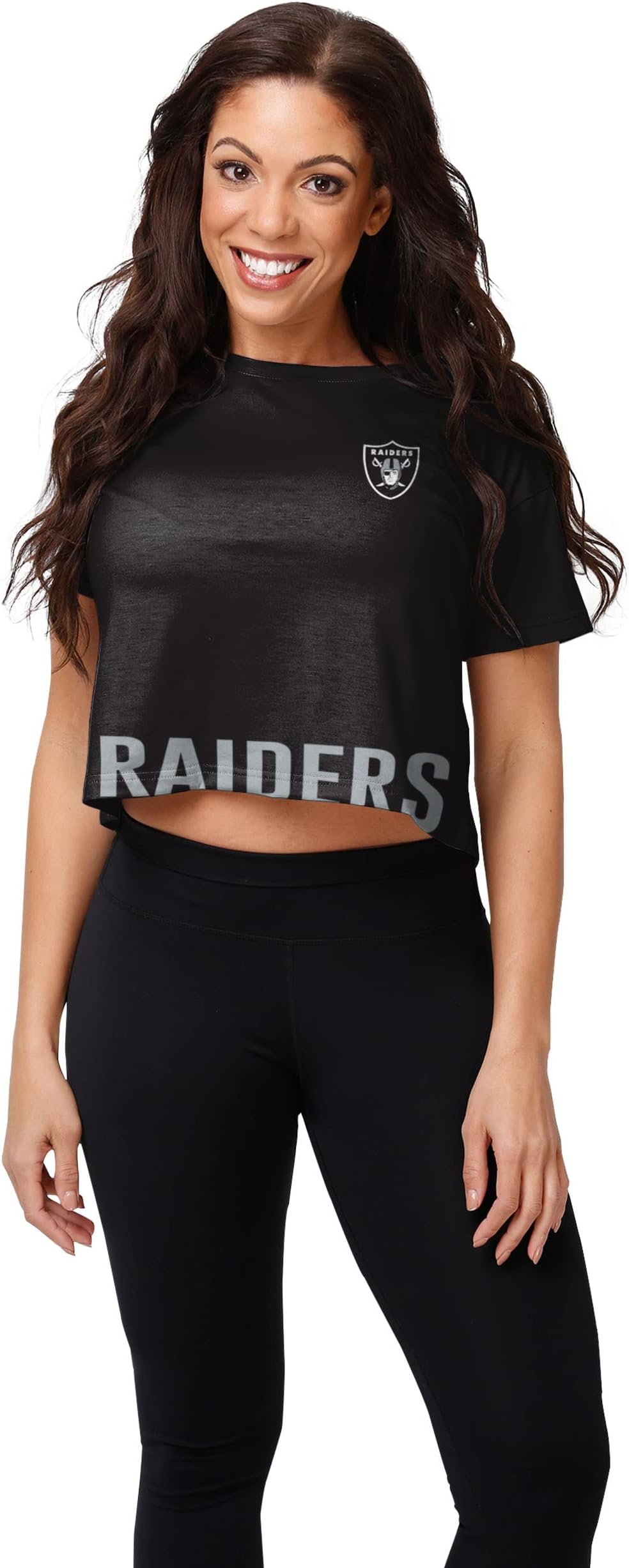 NFL Womens NFL Team Logo Ladies Bottom Line Fashion Crop Top Shirt