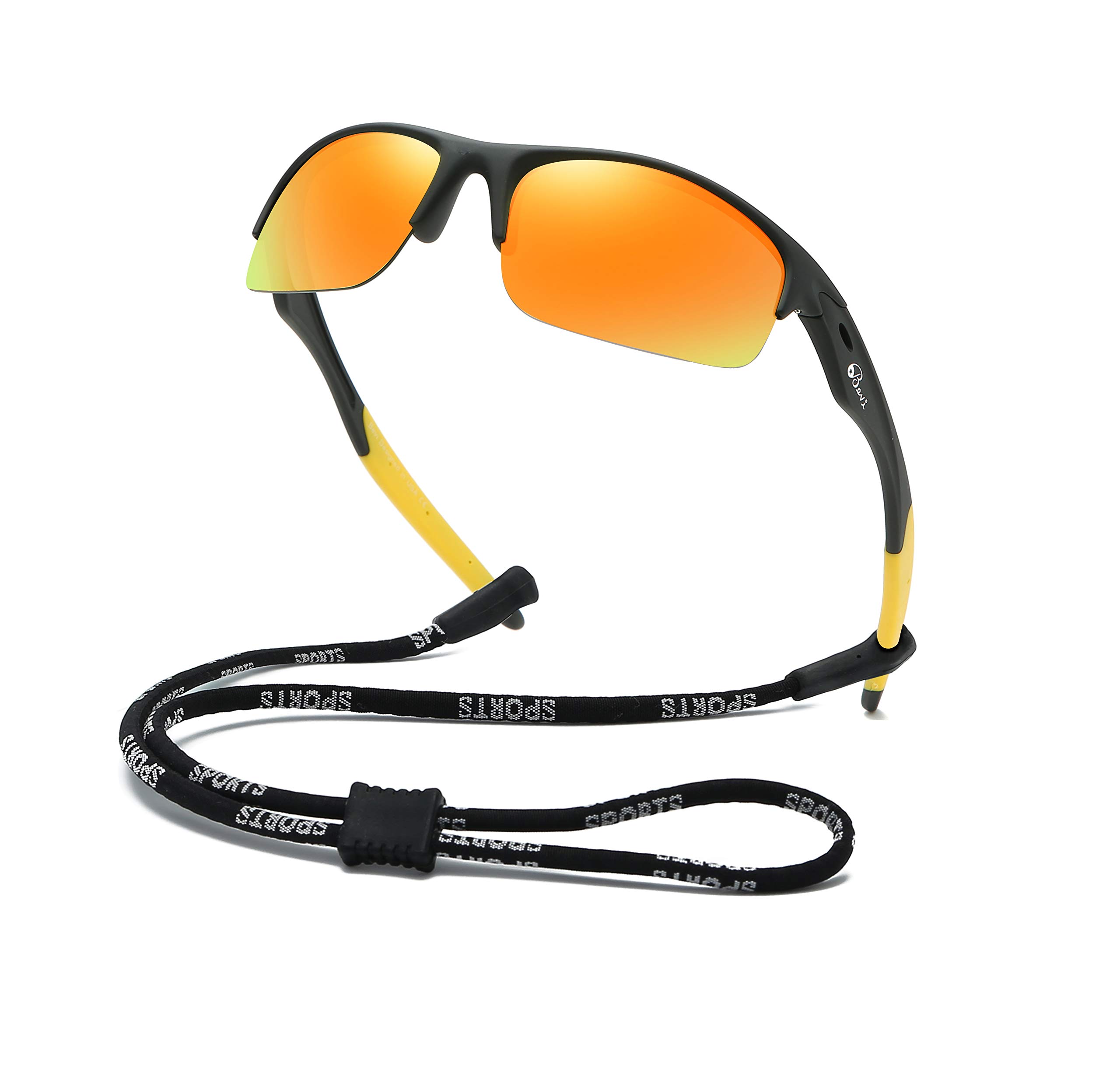 Polarized Sports Sunglasses TR90 Frame UV Protection for Men and Women Cycling Baseball Running Golf