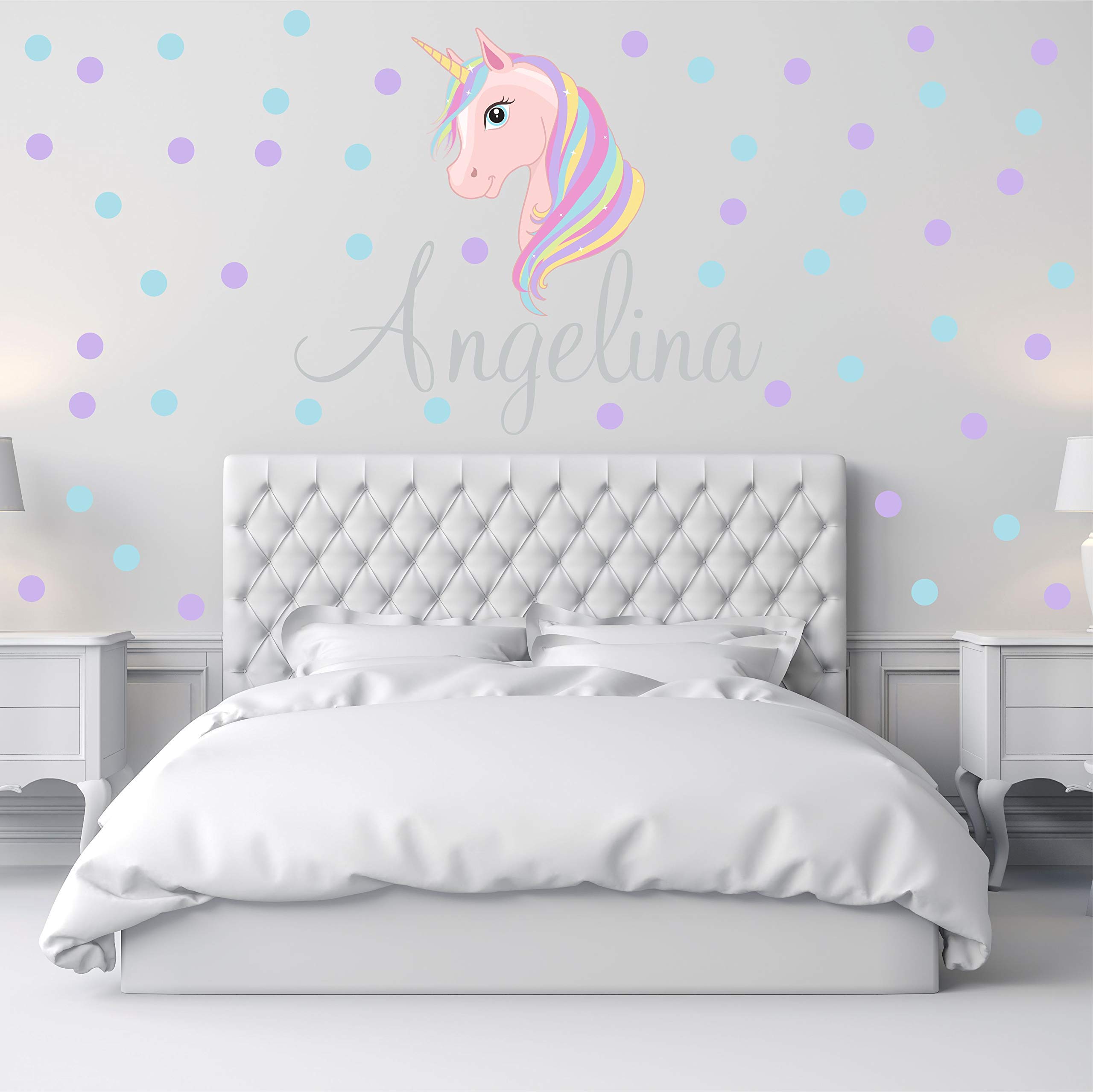 unicorn wall stickers with name
