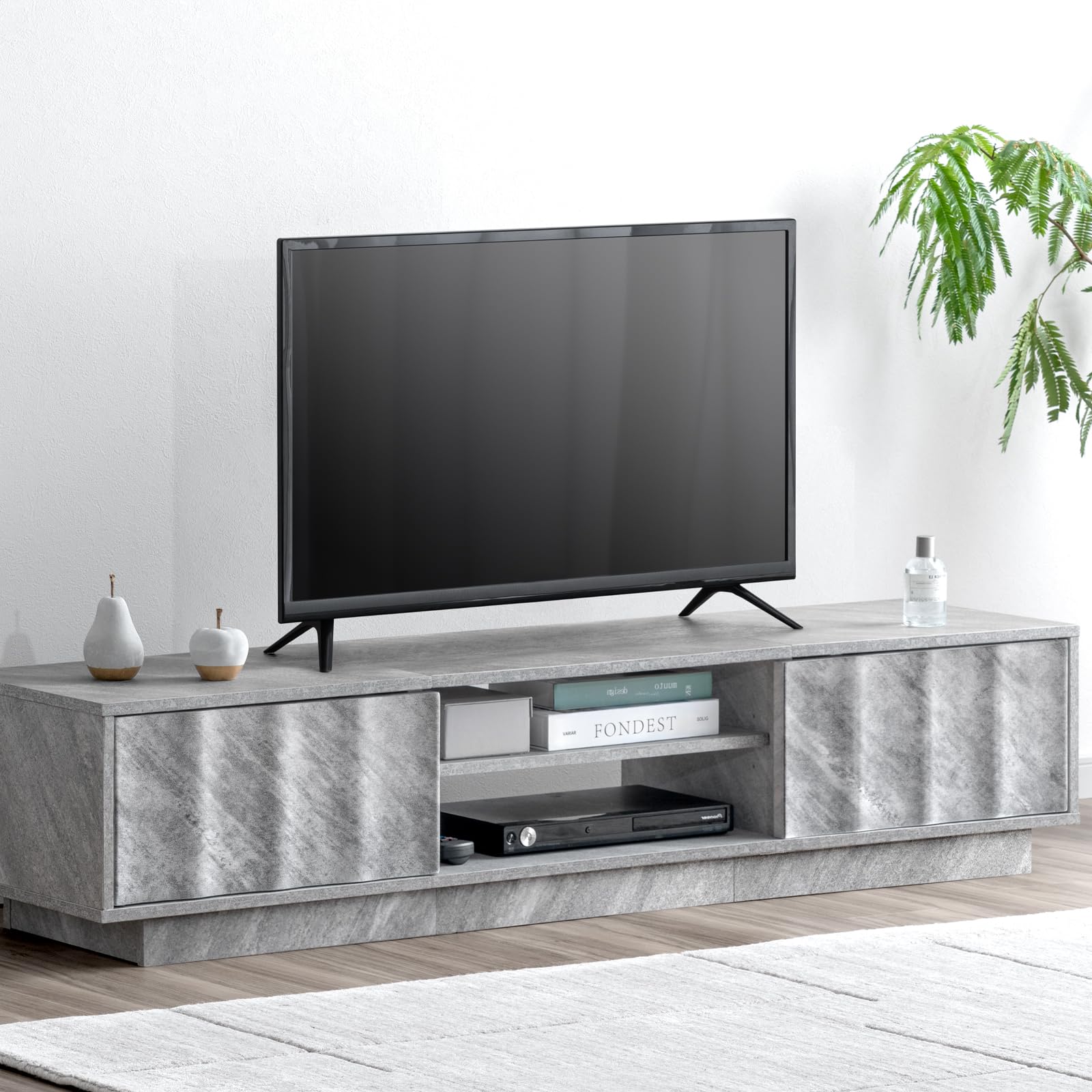 Amazon｜タンスのゲン テレビ台 幅150cm ロータイプ 3段階稼働棚 32/40