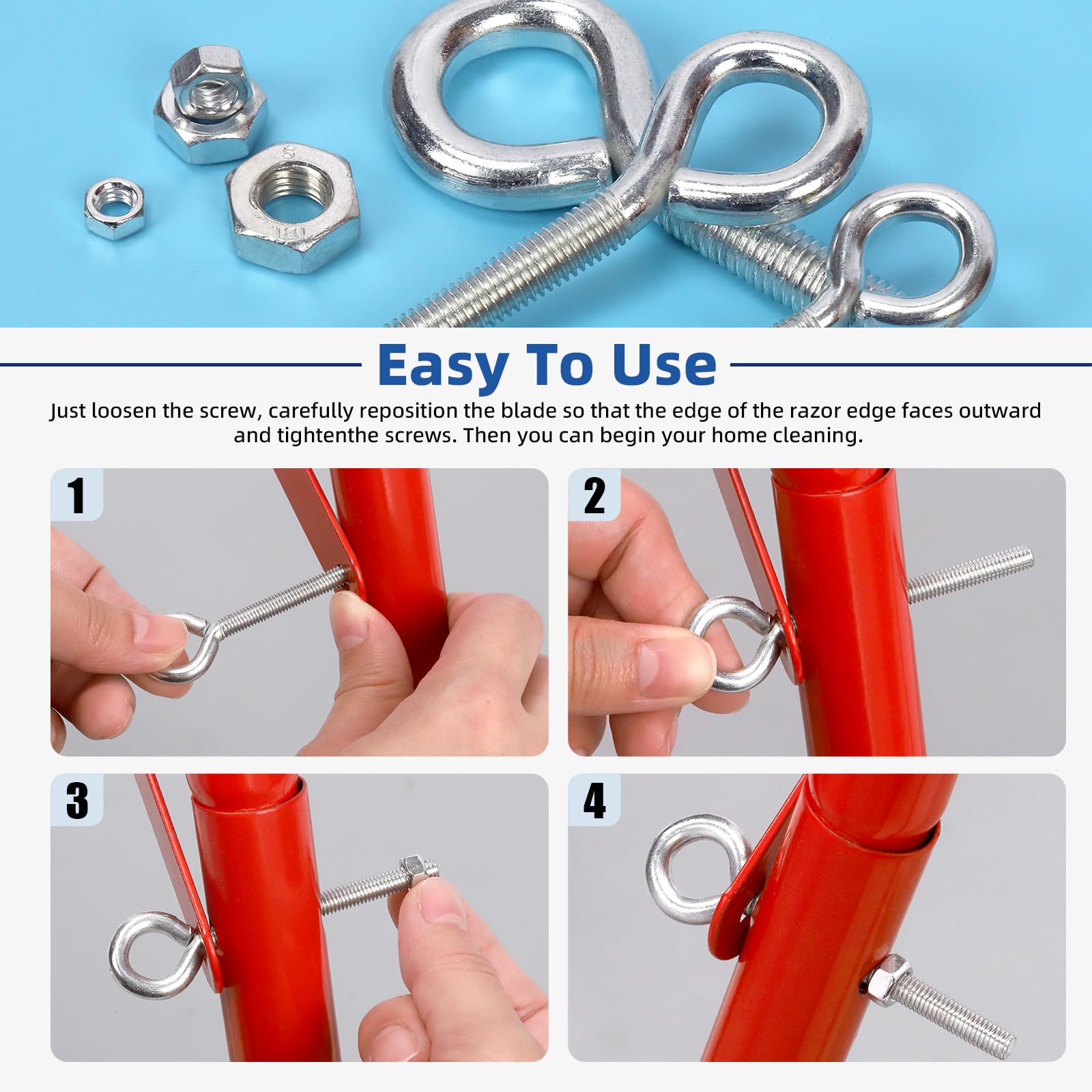 Tanstic 116-Piece Eye Bolt With Nut Assortment Kit – M5, M6, M8, M10 Zinc-Plated Carbon Steel, Storage Box Included