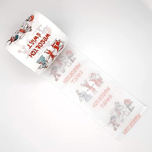 Miniatura 8 de Decoraciones de papel higiénico de Navidad, regalos de papel higiénico con patrón de muñeco de nieve de Navidad, regalos de vacaciones, servilletas