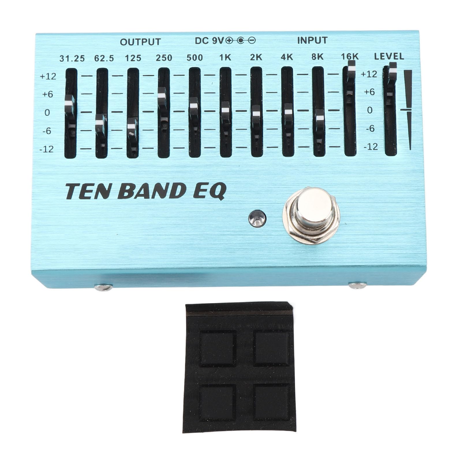 Pedale EQ, EQ True Bypass a 10 Bande DC9V con Luce LED per Chitarra