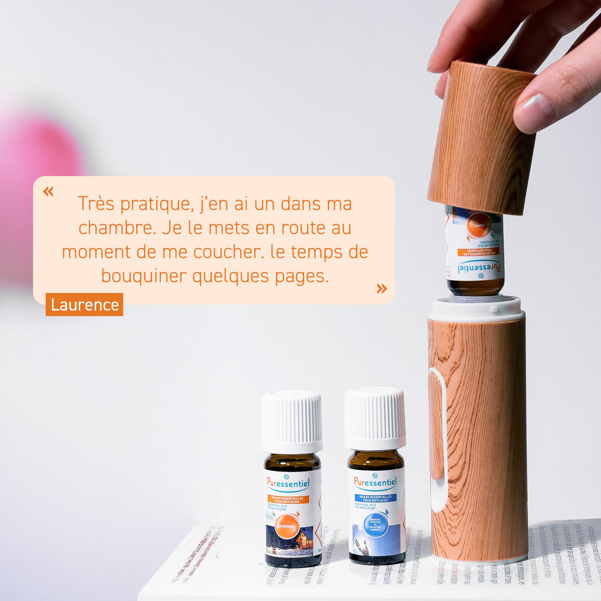 Puressentiel – Diffuseur d’huiles essentielles APLO – Diffusion ultrasonique sans eau – Nomade