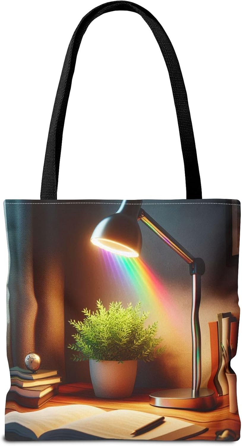 Premium Rainbow LED Desk Lamp Tote Bag with Reinforced Stitching