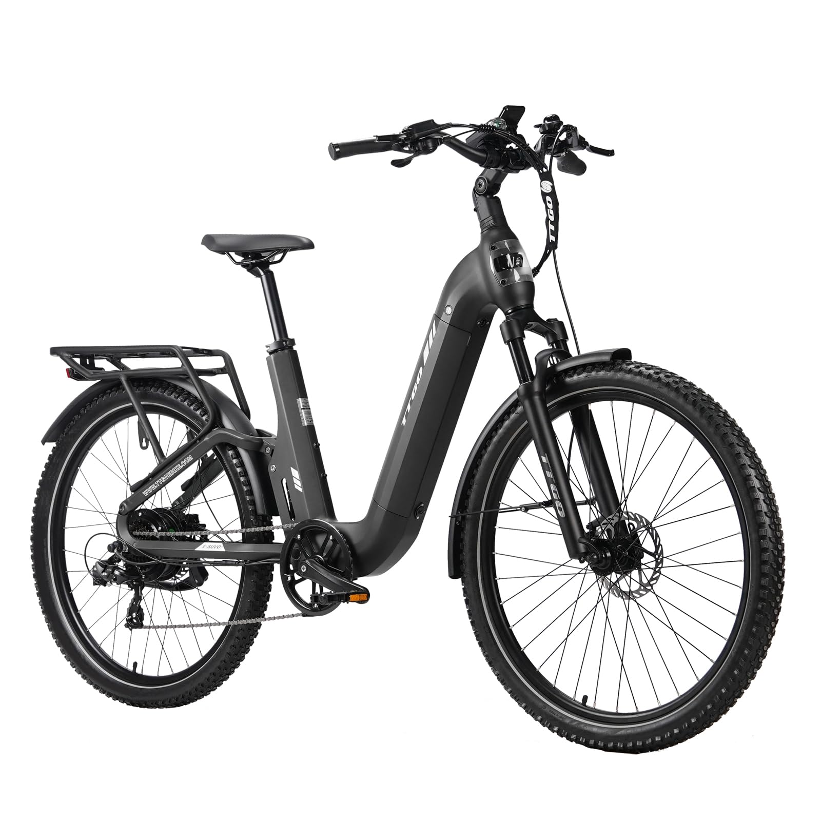 ttgo E-SUVO E-Bike für Erwachsene, 27.5 Zoll Elektrofahrrad Herren mit 250W Motor, 48V 15AH Akku, bis zu 120 km, E Fahrrad mit 7 Gängen, Pedelec City Ebike