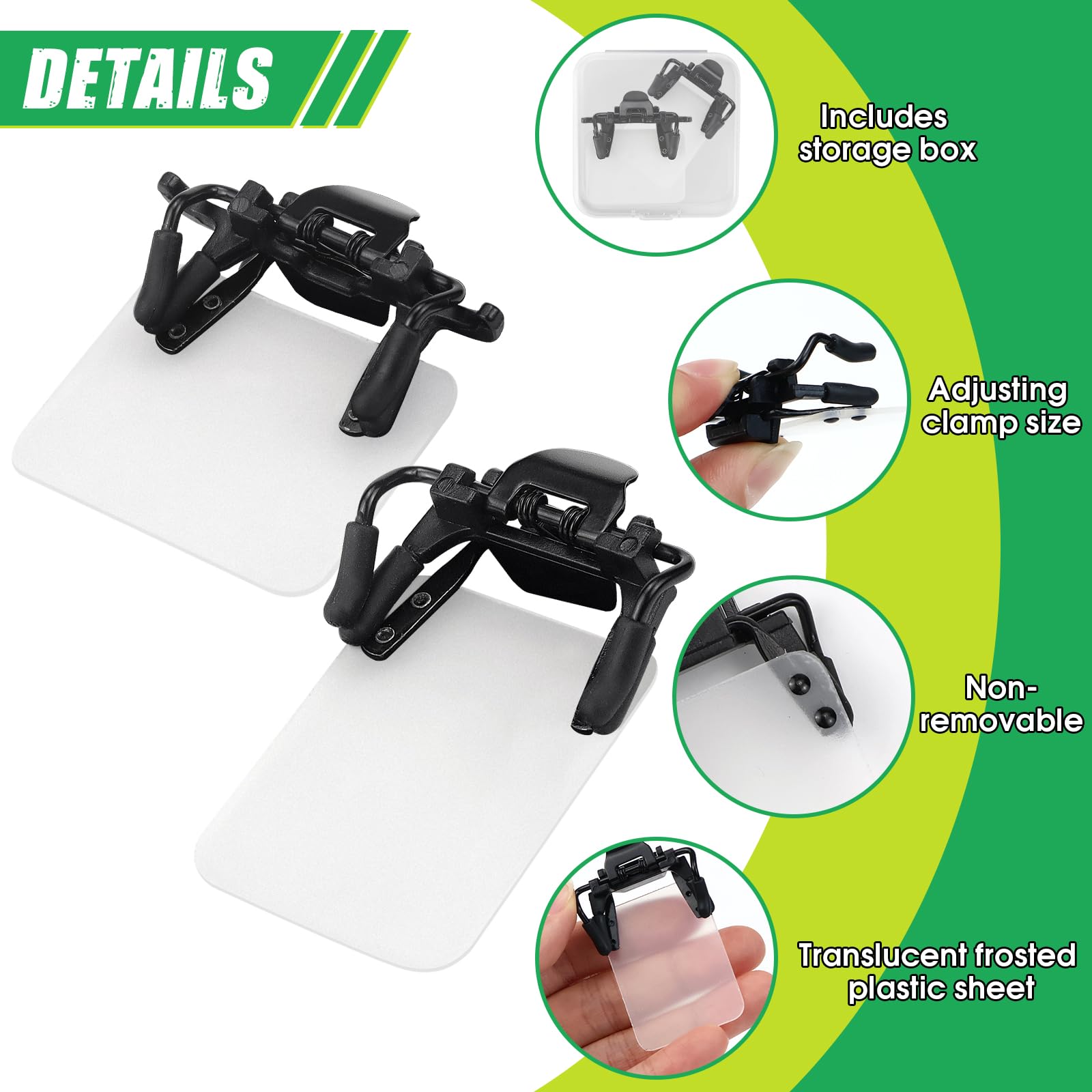 BINYI Standard Internazionale Patch Protezione Occhiali per Tiro Sportivo Adesivi per Tiro con l'arco Protezione Occhiali per Maschera da Tiro con l'arco Aiuto alla Mira per Tiro con l'arco Opaco 2