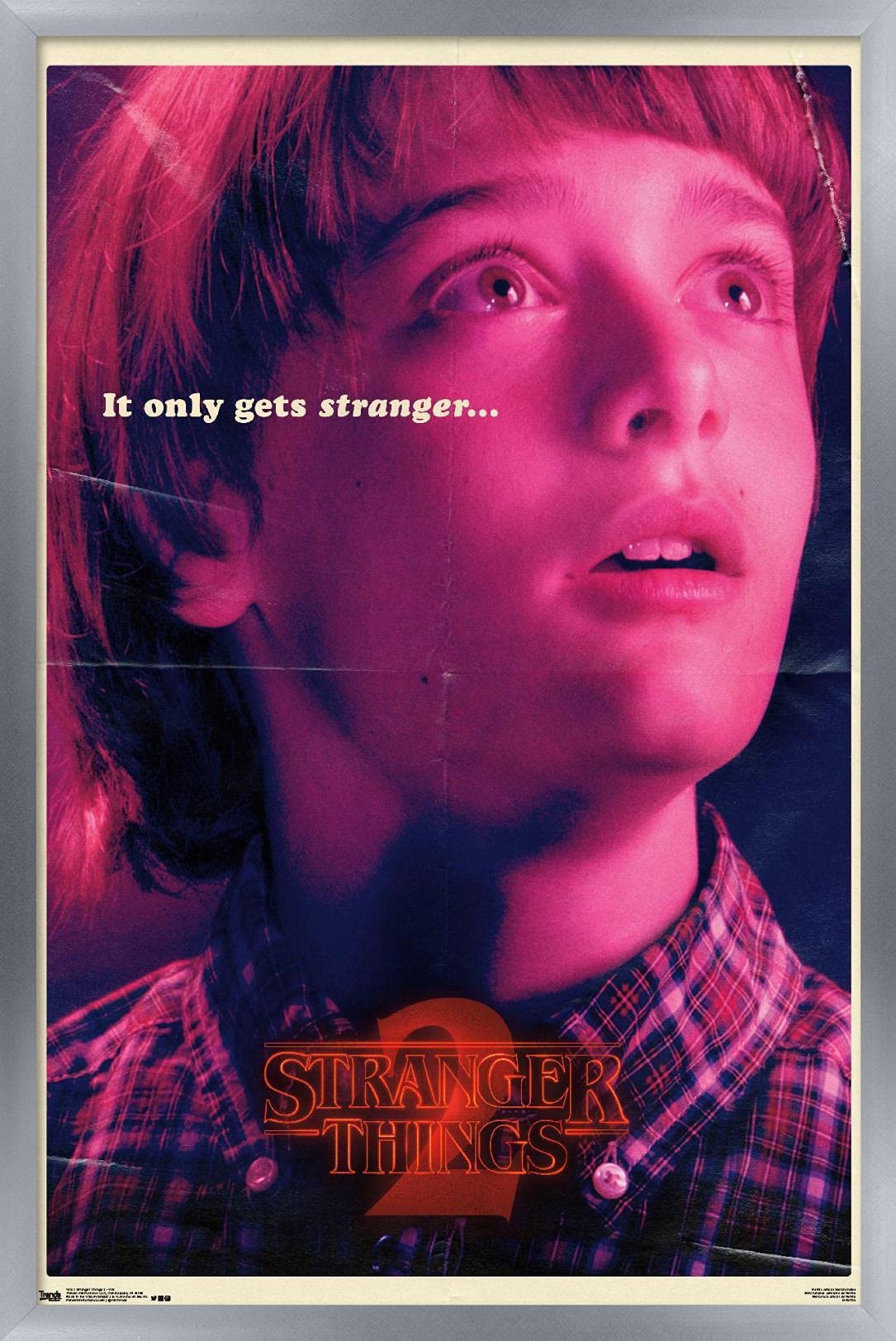 Trends International Netflix Stranger Things: Season 2 - Will Wall Poster, 34L x 22.4W, Silver Framed Version