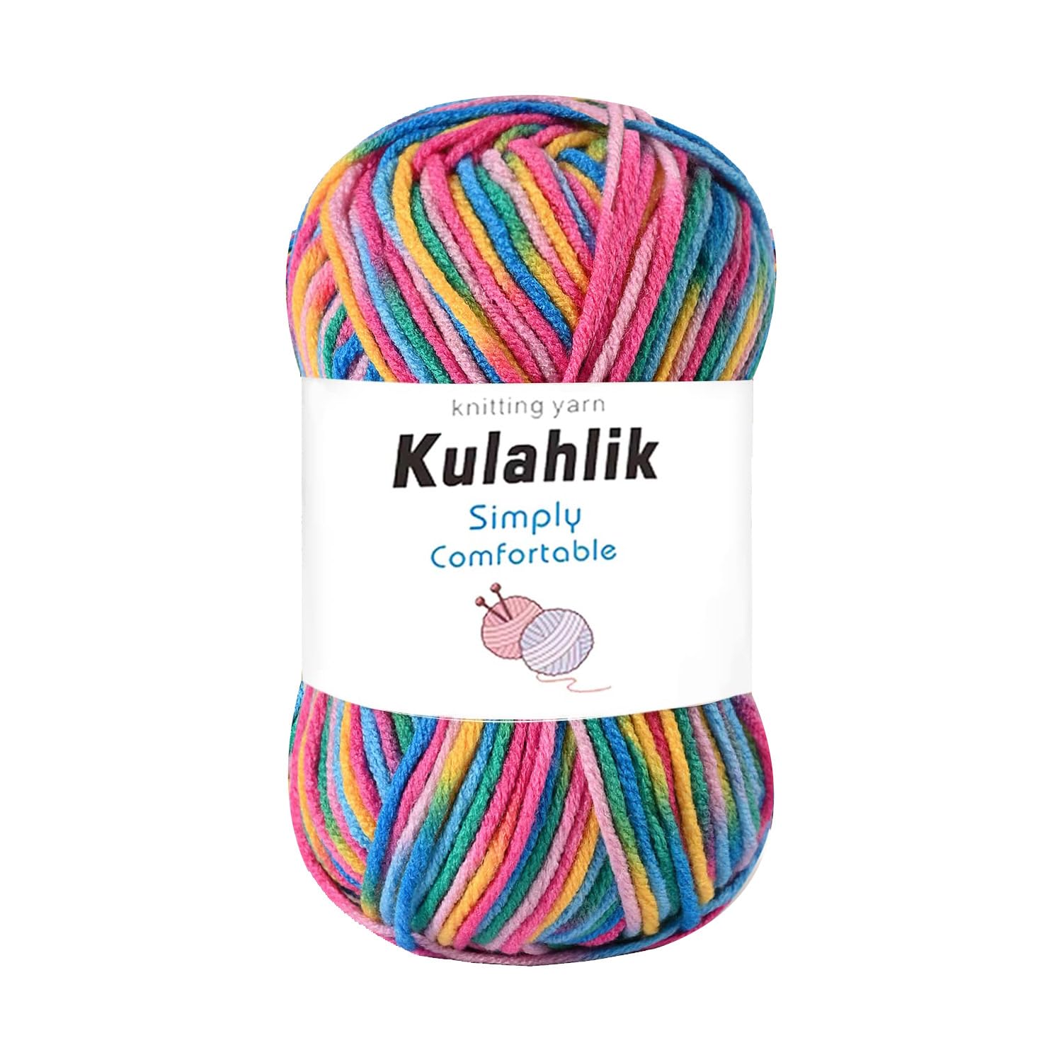 250g(5x50g) Acrylic Yarn for Crochet/Knitting, Colorful Gradient Yarn Thread, 5 Rolls Skeins, Perfect for Any Knitting Crochet and Crafts Mini Project — view 123