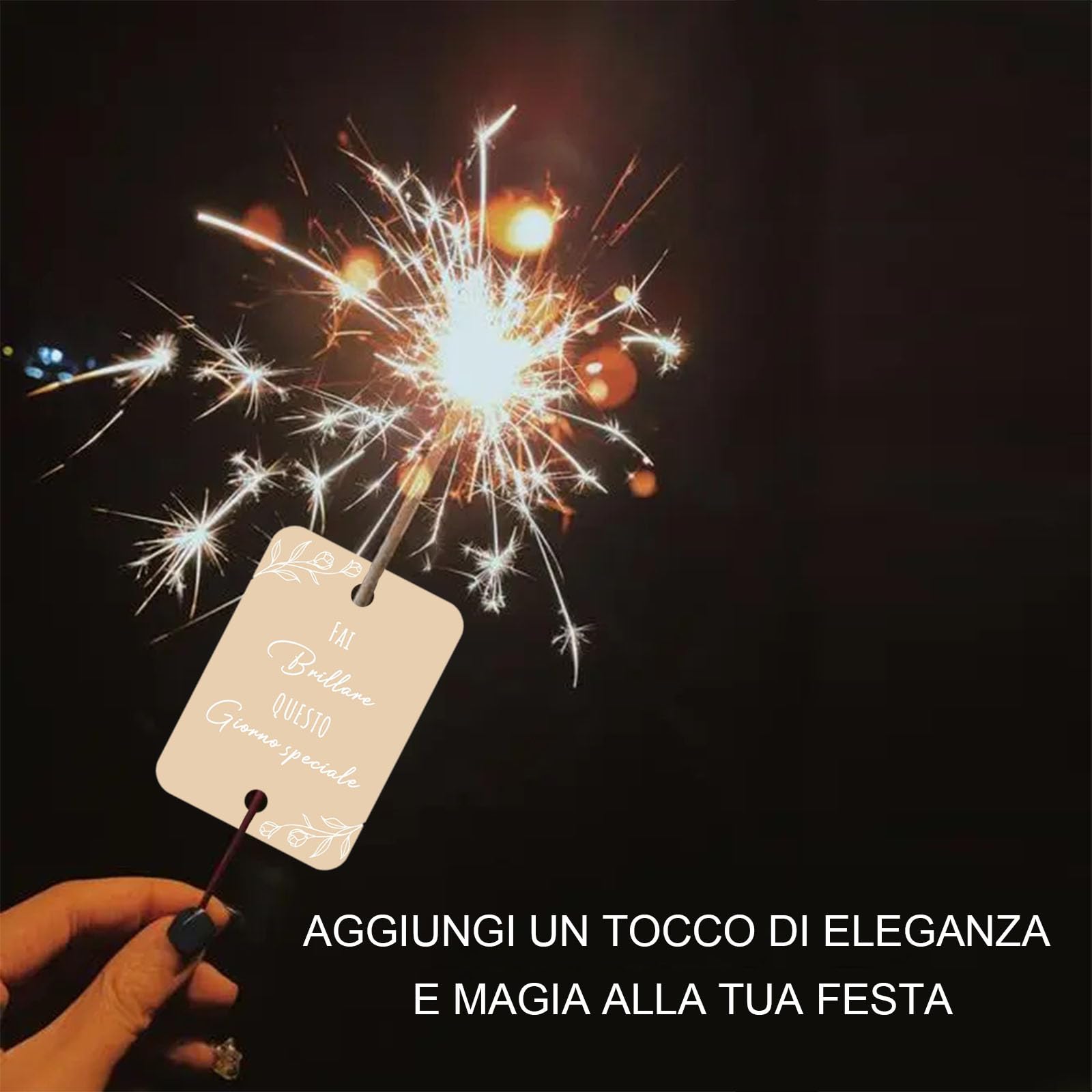 120 Etichette Scintillanti Per Matrimonio - Biglietti Glitterati Per Compleanni, Battesimi E Feste | Decorazione Fosforescente - Foto 9