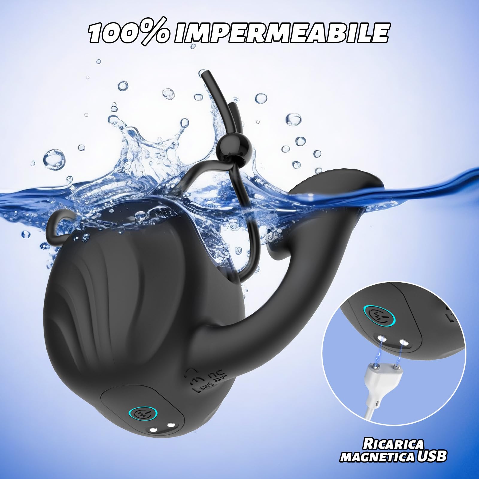 App di Telecomando Prostata Vibratoreper Sextoysys Uomo, 3 in1 Addestramento in Ritardo Vibratore per Coppia Sex Toys, con 10 Vibrazioni Modalità Anello Vibrante per il pene Plug Anale