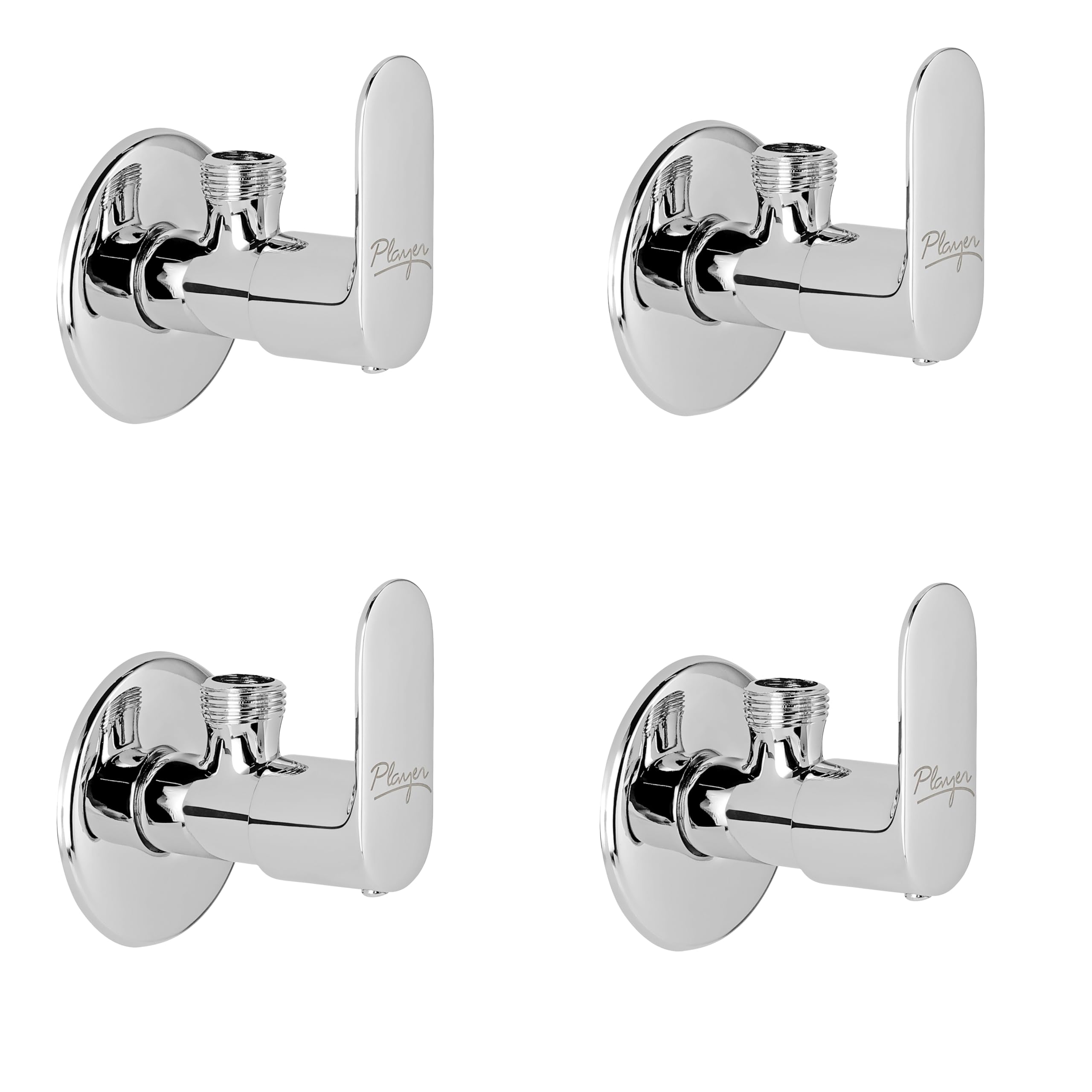 Player VA-1008_4 Angle Valve for Kitchen and Bathroom - Pack of 4 | Corrosion Resistant | Brass with Chrome Finish (B0D6X5247B) Amazon Price History, Amazon Price Tracker