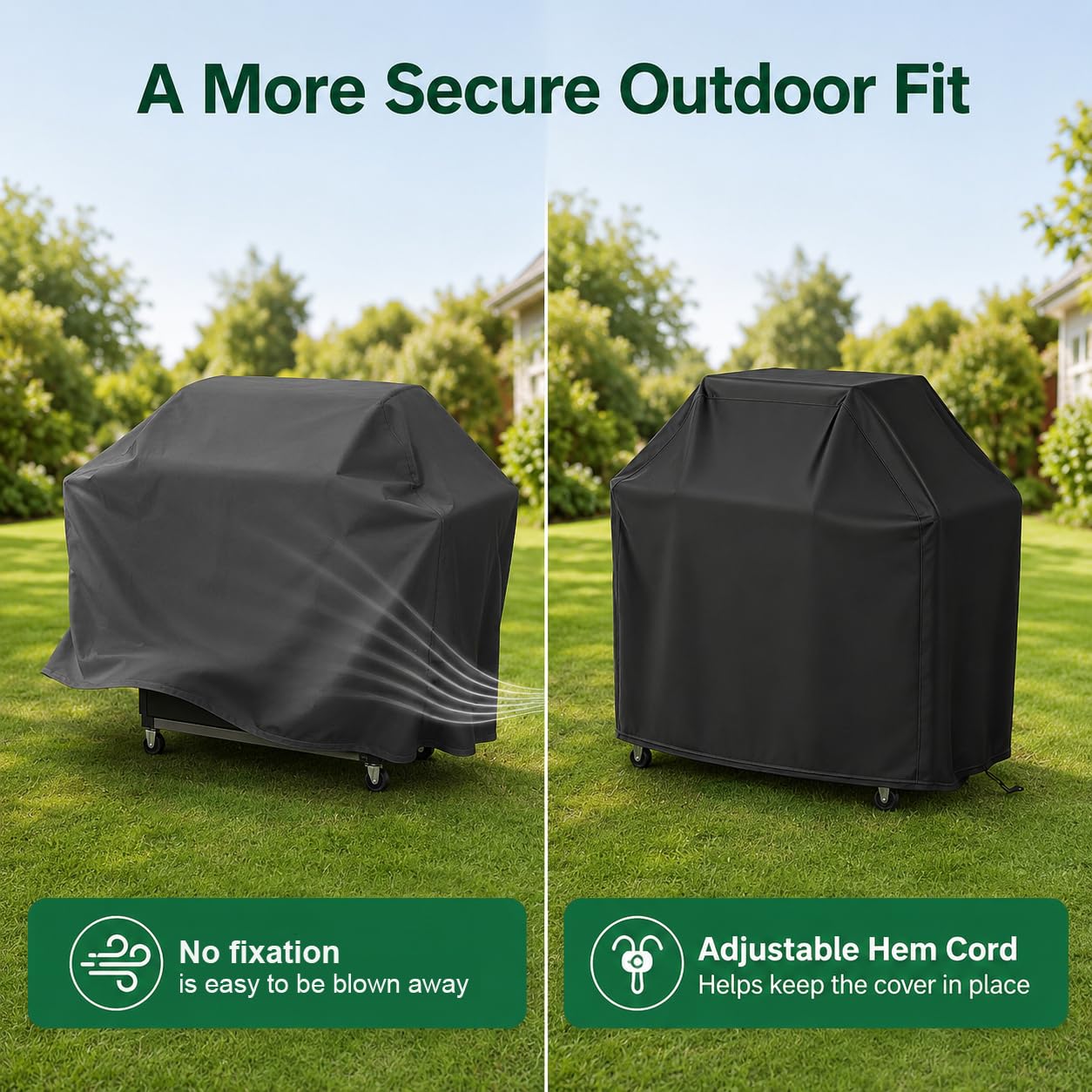 Funda Barbacoa para Campingaz El Prado/Figari 2012-2014, 210D Oxford Cubierta BBQ de Parrilla, Exterior Impermeable Protección UV Anti-Viento con Cordón
