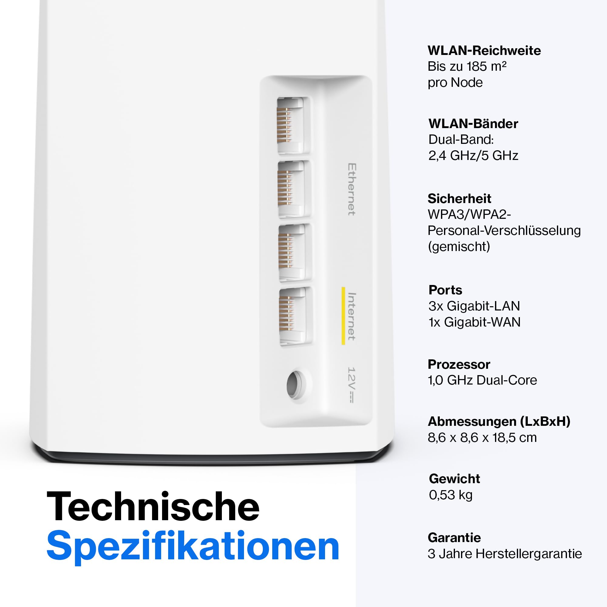 Linksys Atlas 6 Mesh-WiFi 6-System – Dual-Band AX3000 WLAN Router Extender mit 4-mal höherer Geschwindigkeit bis zu 3 – Bild 6